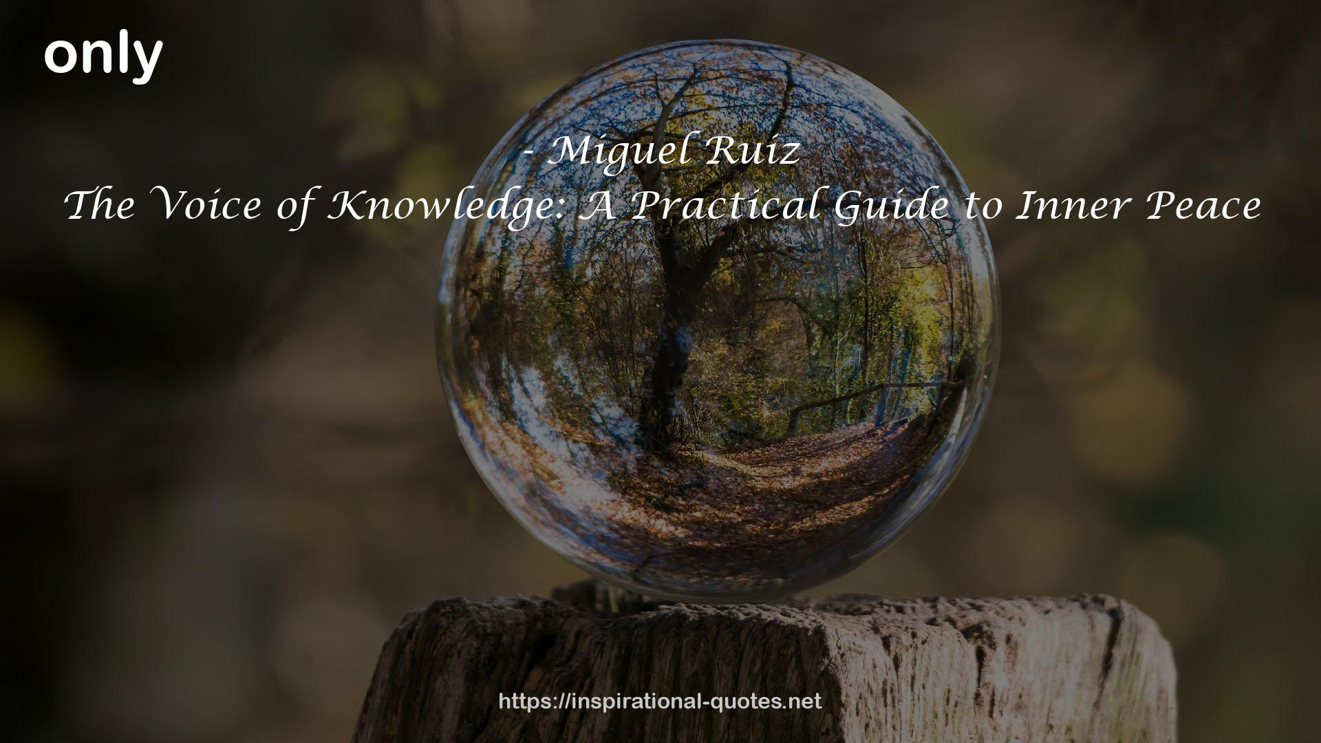 The Voice of Knowledge: A Practical Guide to Inner Peace QUOTES