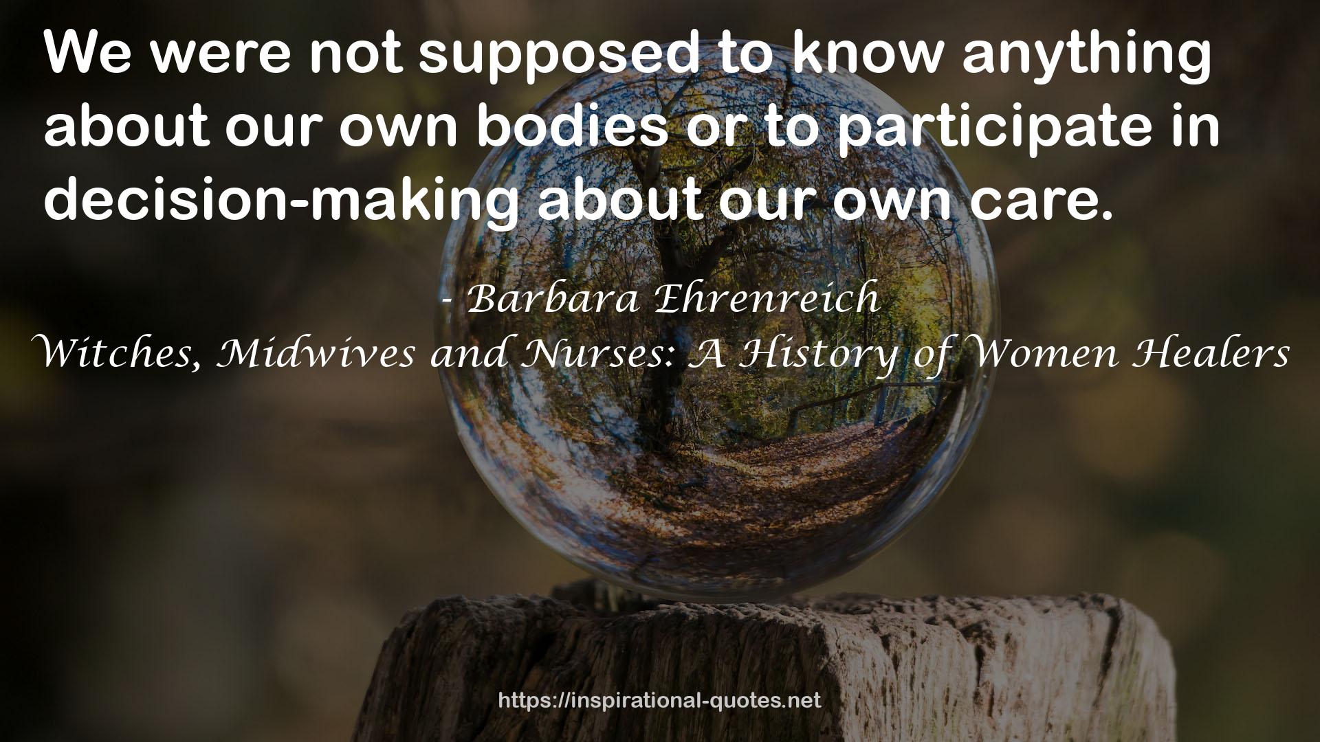 Witches, Midwives and Nurses: A History of Women Healers QUOTES