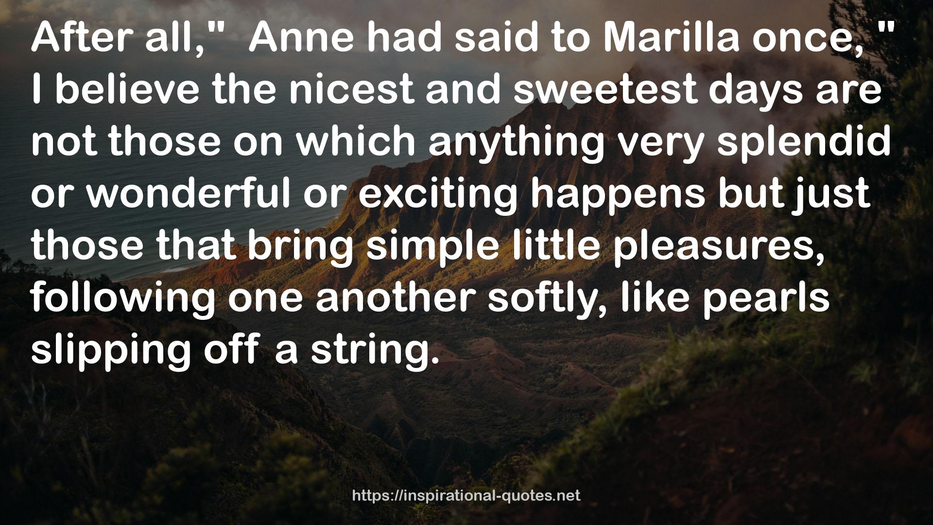 Marilla  QUOTES