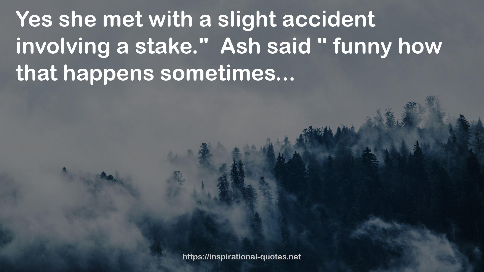 a slight accident  QUOTES