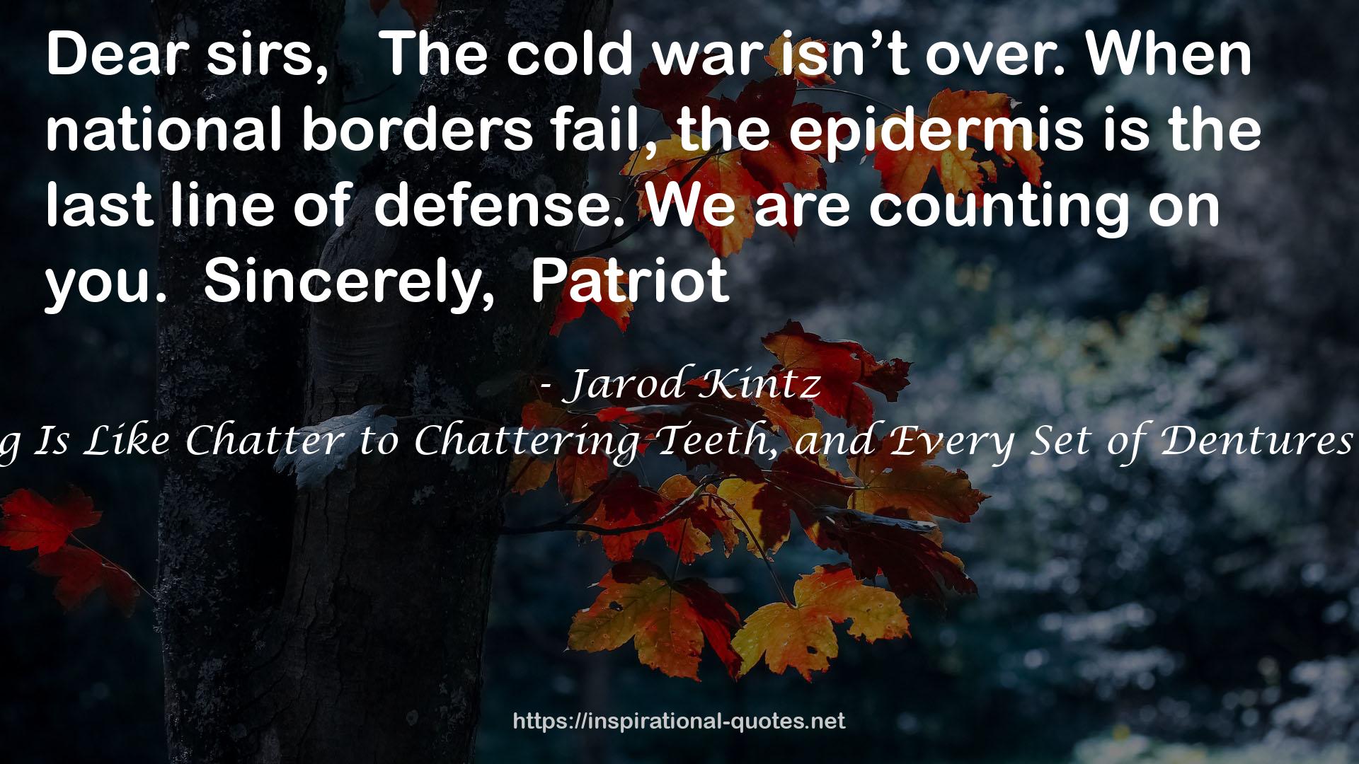 The cold war  QUOTES