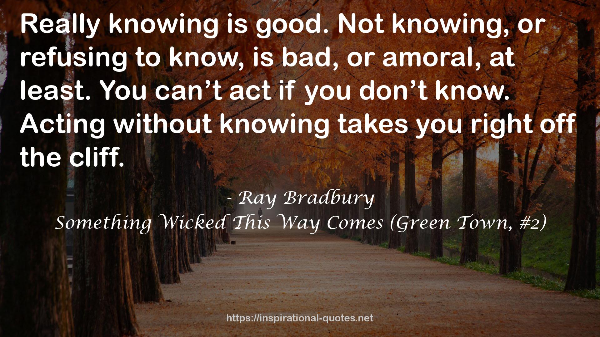Something Wicked This Way Comes (Green Town, #2) QUOTES