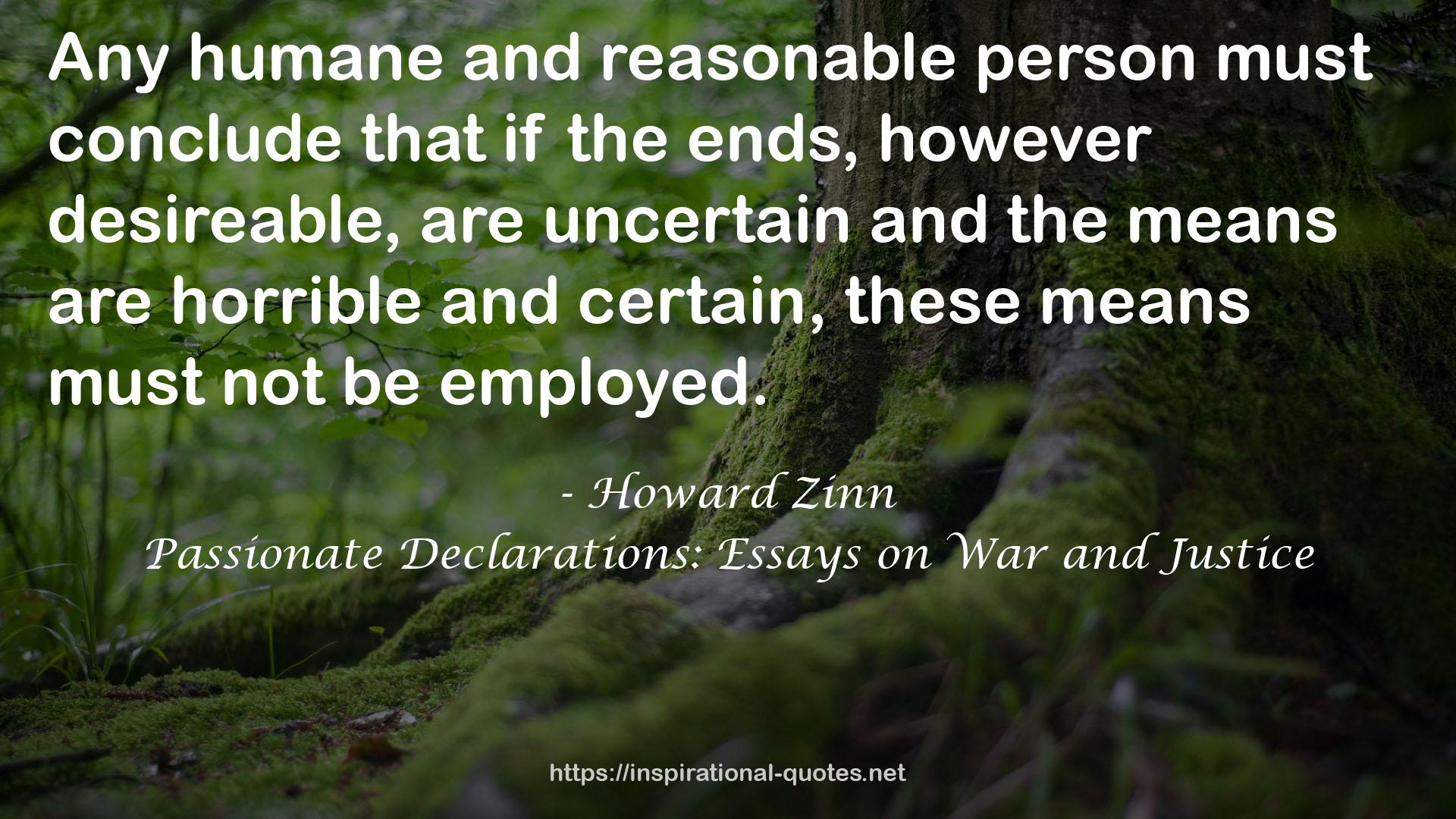 Passionate Declarations: Essays on War and Justice QUOTES