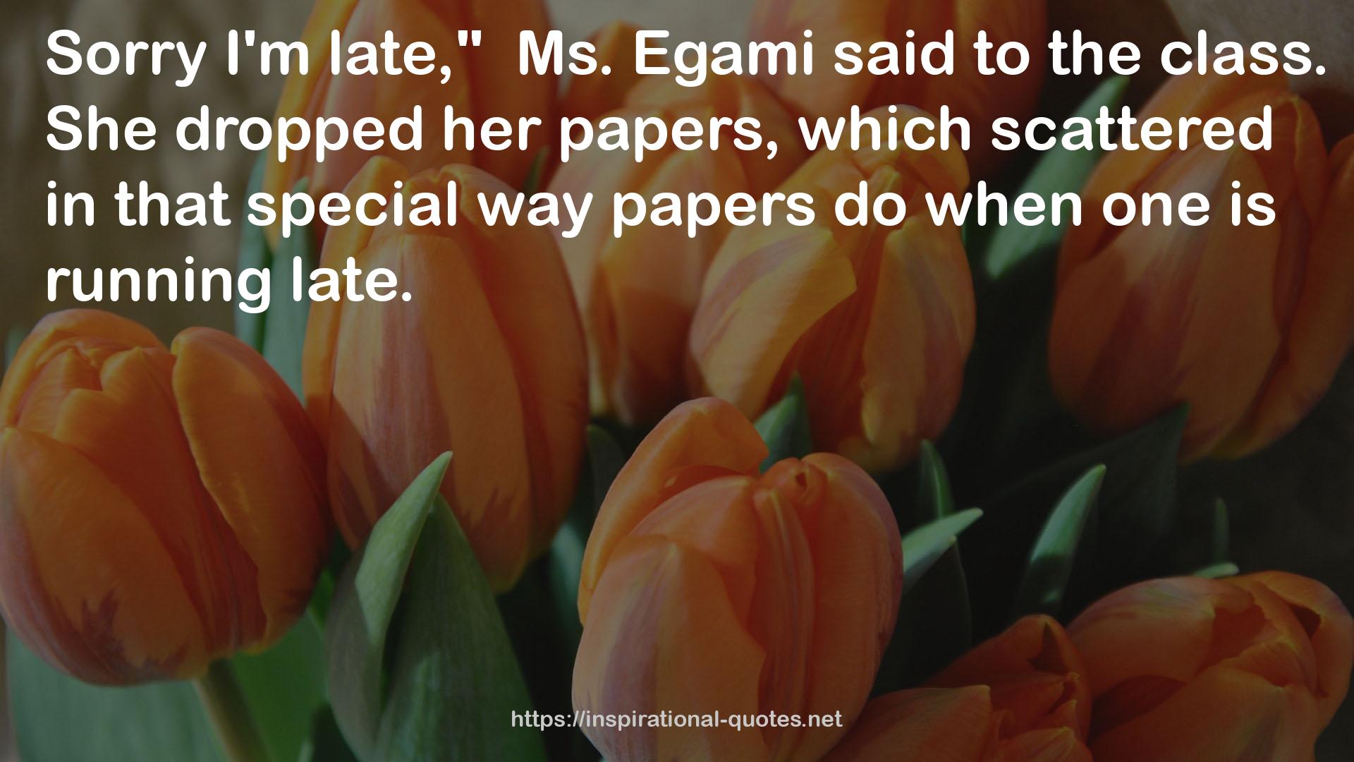 Ms. Egami  QUOTES