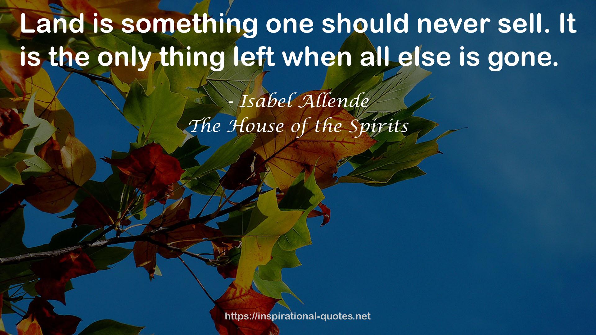 The House of the Spirits QUOTES