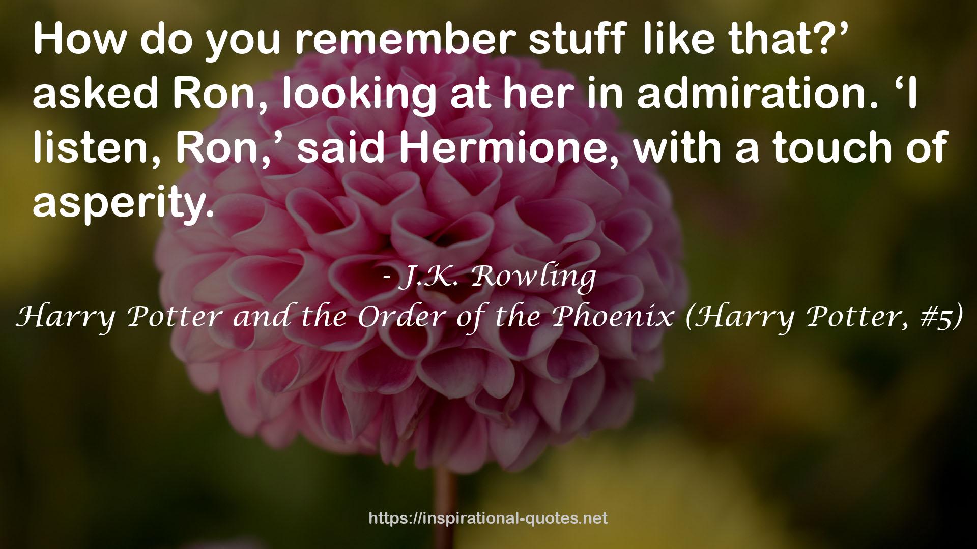 Harry Potter and the Order of the Phoenix (Harry Potter, #5) QUOTES