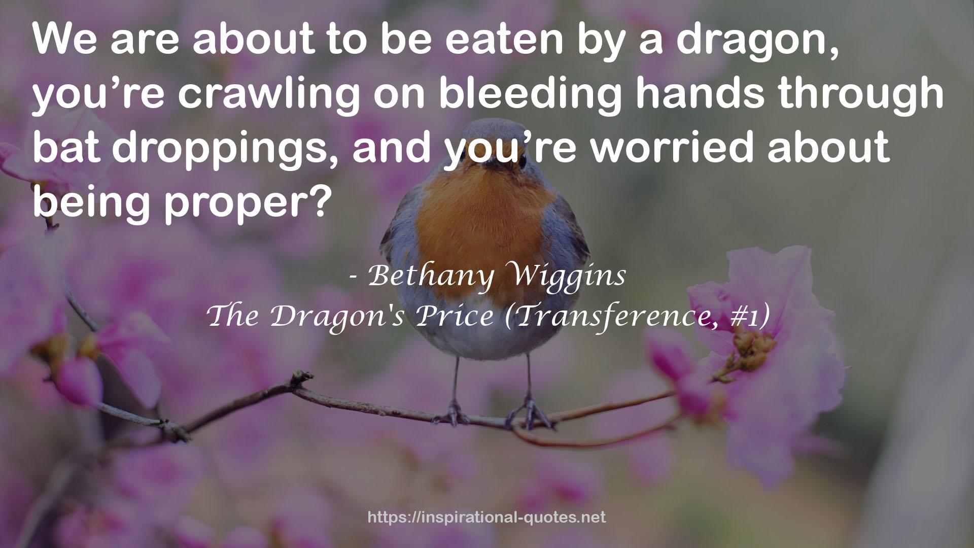 The Dragon's Price (Transference, #1) QUOTES