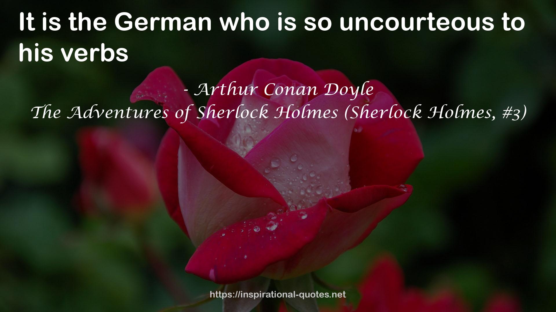 The Adventures of Sherlock Holmes (Sherlock Holmes, #3) QUOTES