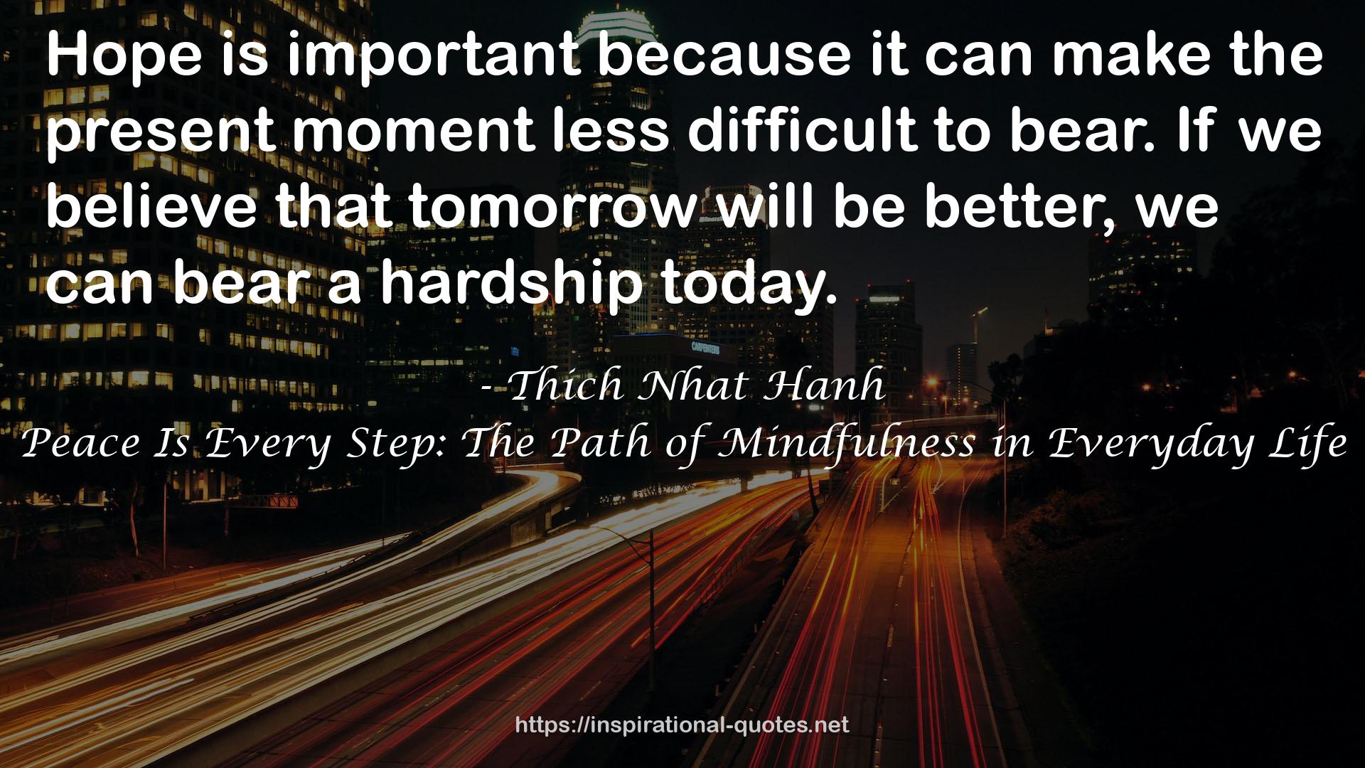 Peace Is Every Step: The Path of Mindfulness in Everyday Life QUOTES