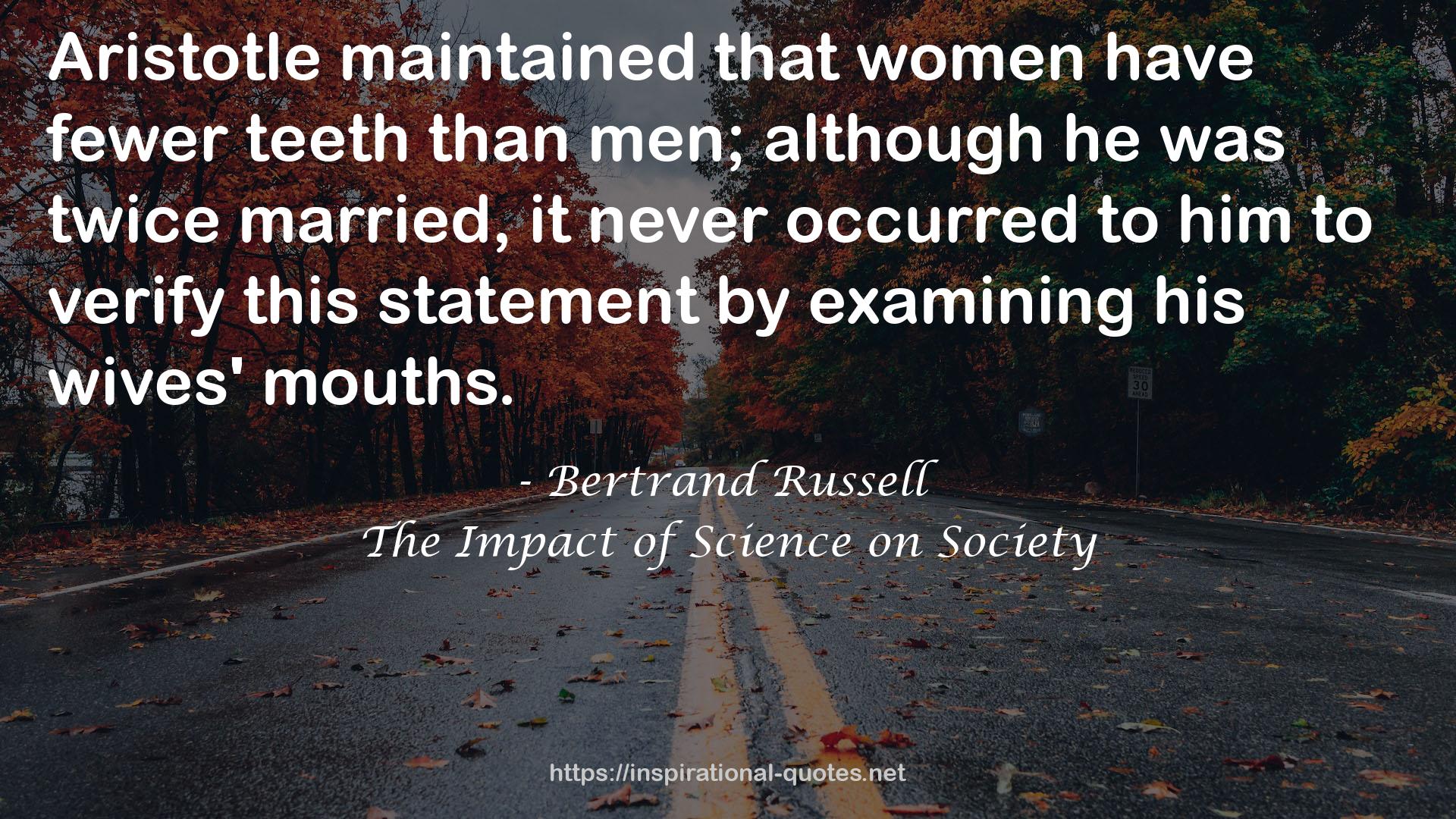 The Impact of Science on Society QUOTES