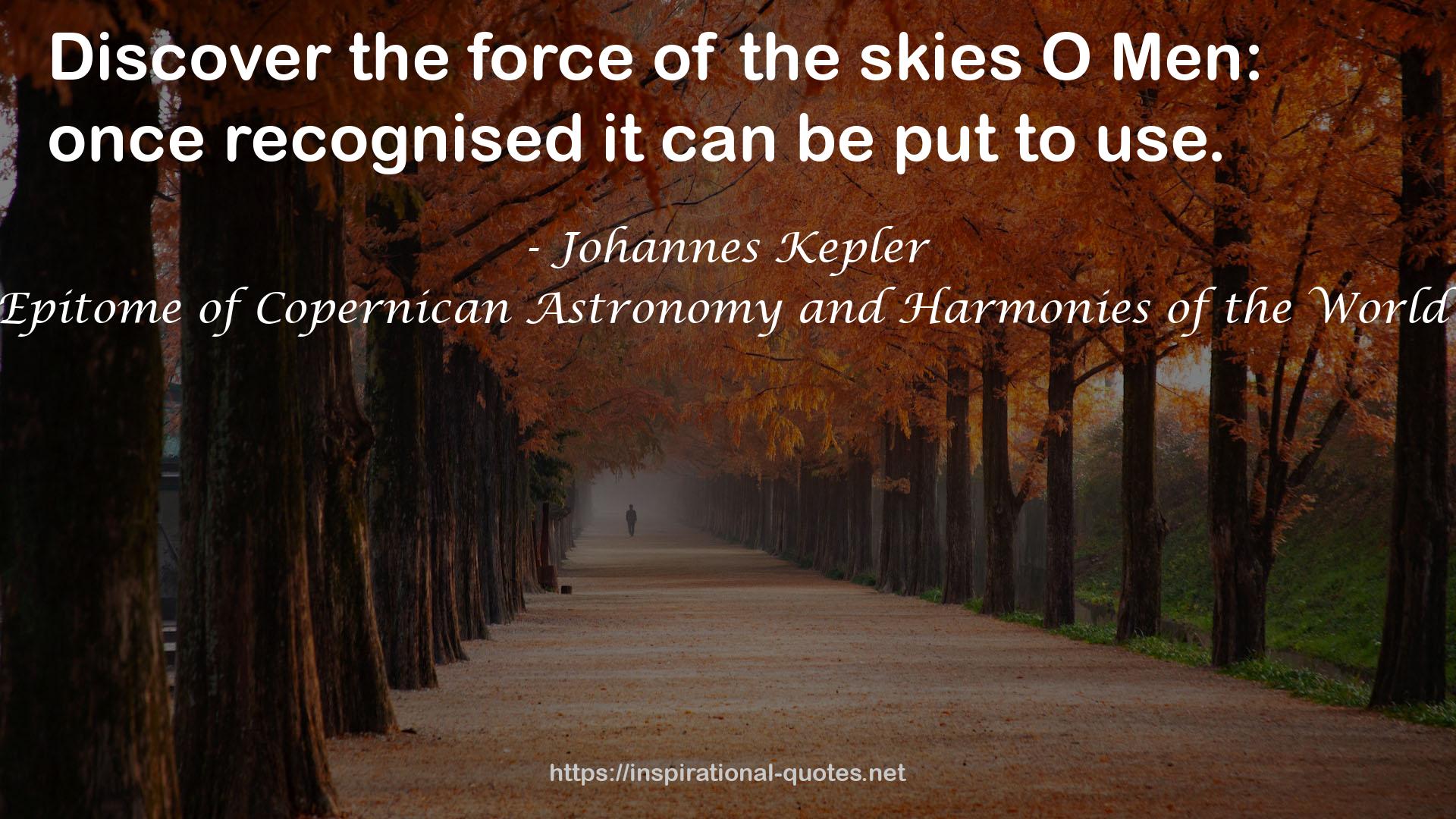 Epitome of Copernican Astronomy and Harmonies of the World QUOTES