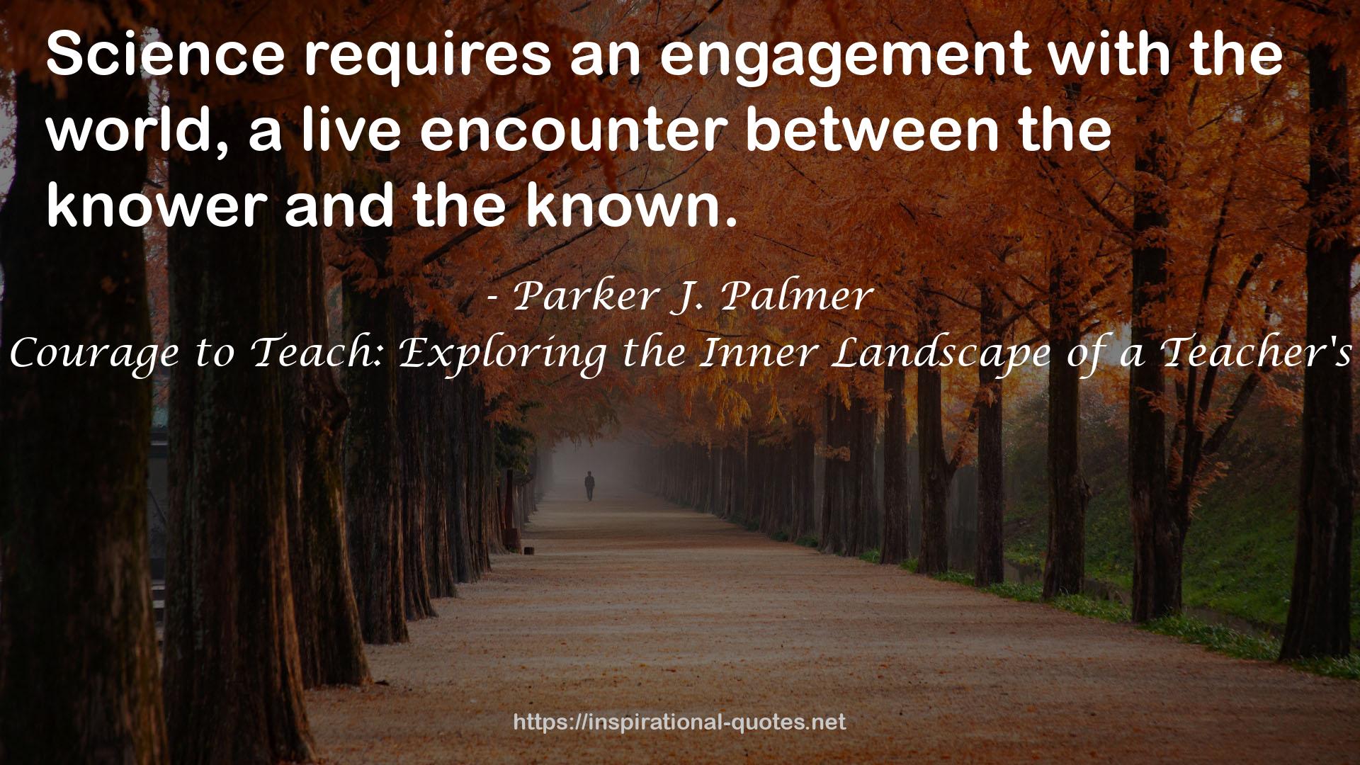 The Courage to Teach: Exploring the Inner Landscape of a Teacher's Life QUOTES