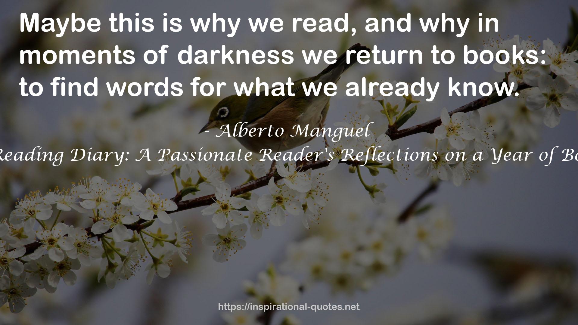 A Reading Diary: A Passionate Reader's Reflections on a Year of Books QUOTES