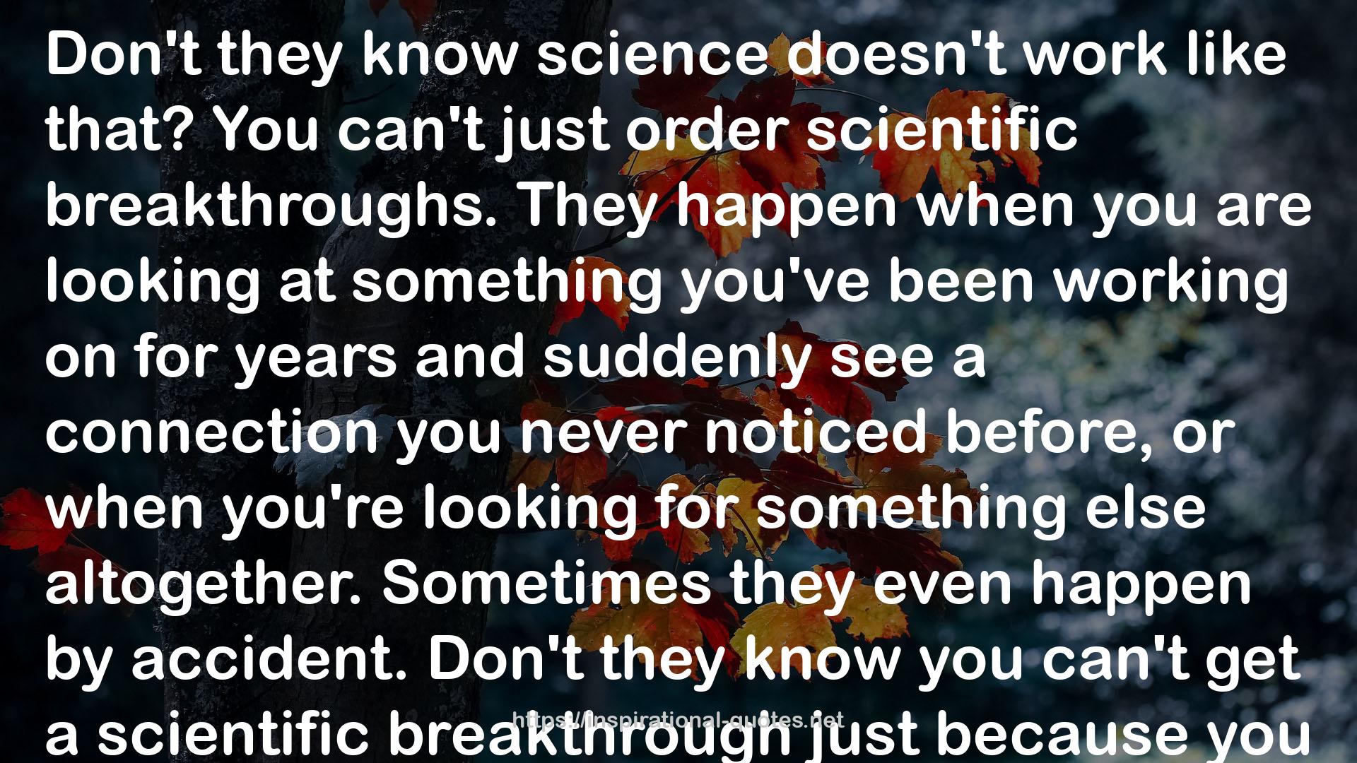 a scientific breakthrough  QUOTES