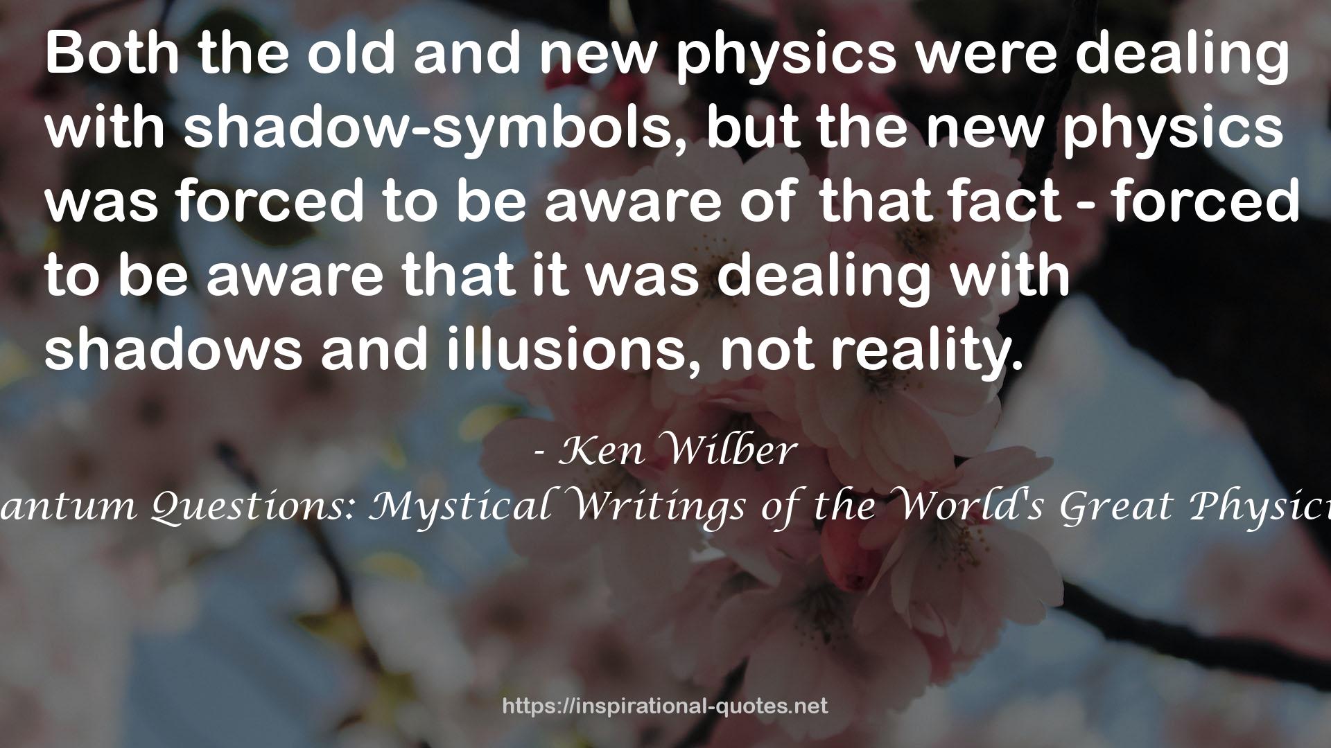 Quantum Questions: Mystical Writings of the World's Great Physicists QUOTES