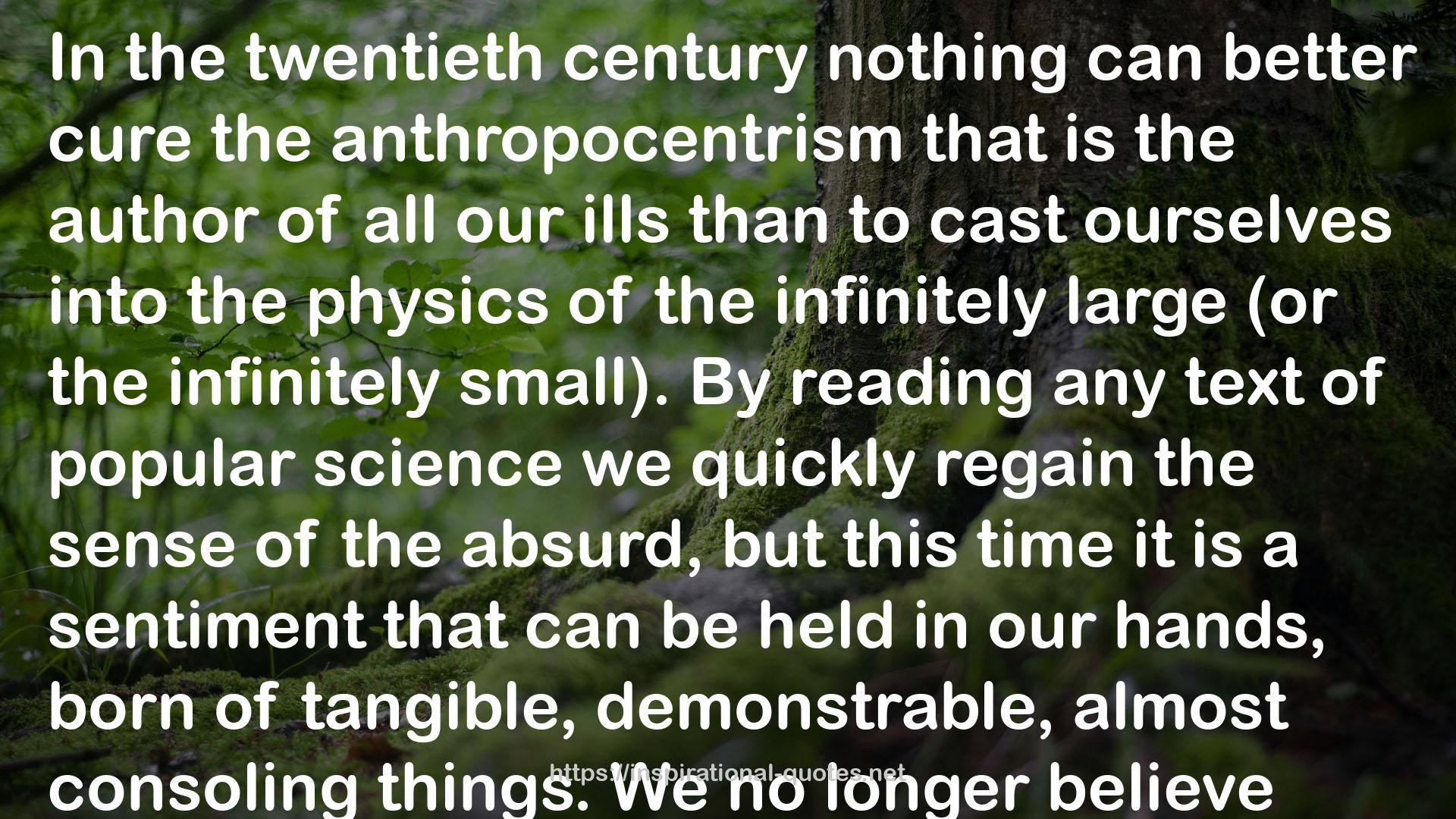 the anthropocentrism  QUOTES