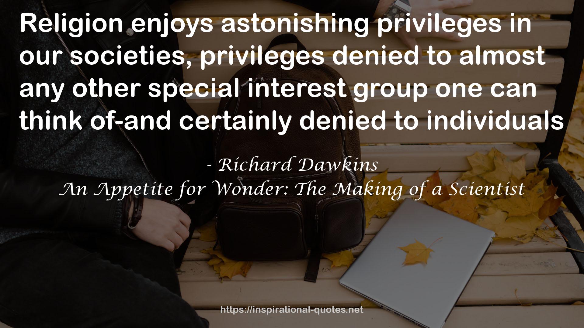 An Appetite for Wonder: The Making of a Scientist QUOTES