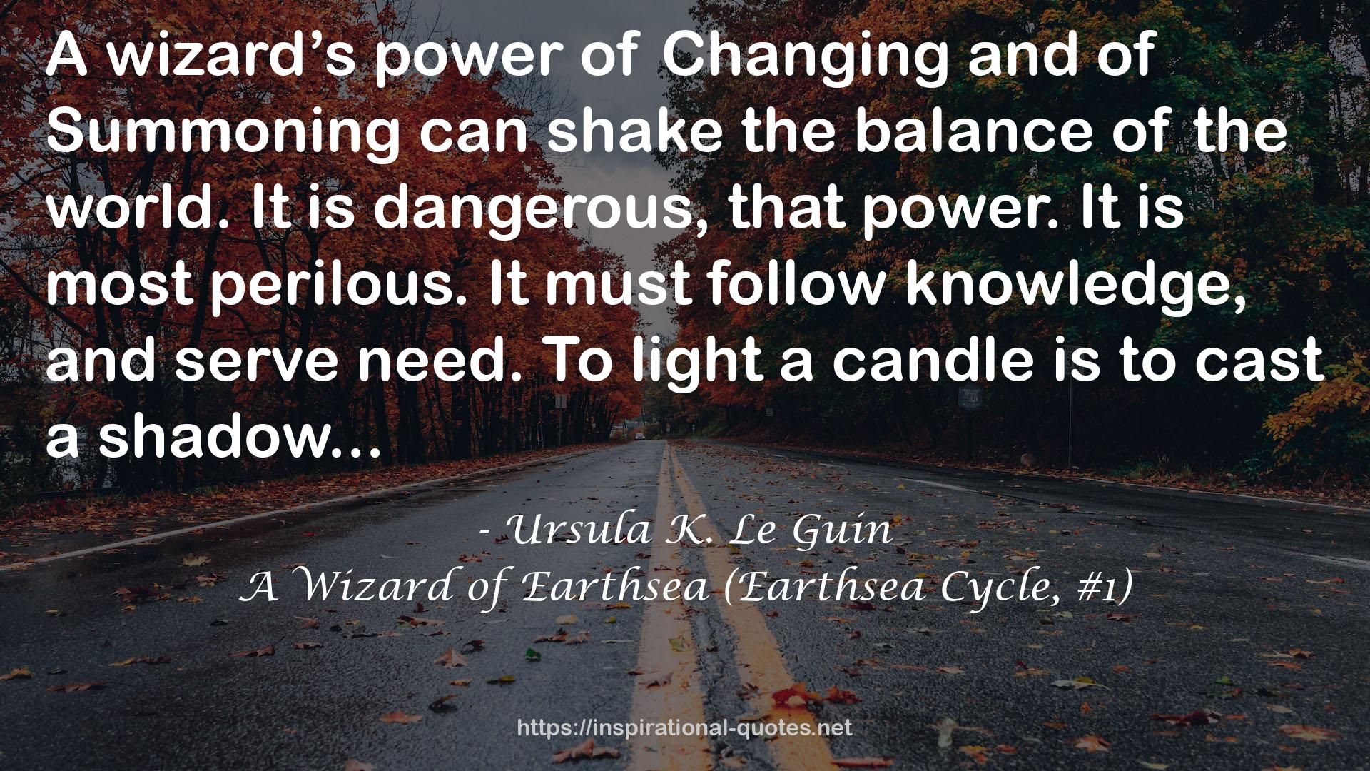 A Wizard of Earthsea (Earthsea Cycle, #1) QUOTES