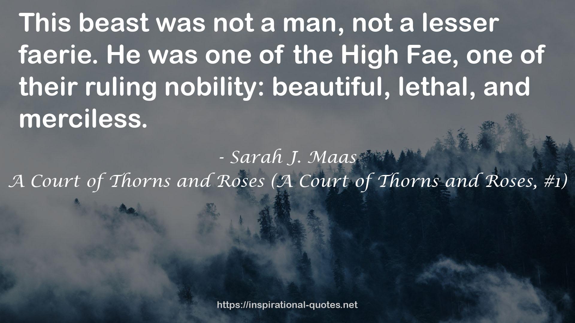 A Court of Thorns and Roses (A Court of Thorns and Roses, #1) QUOTES