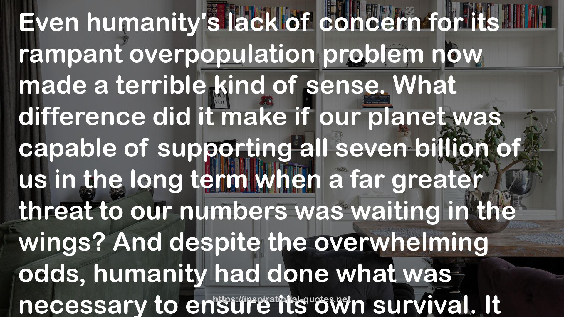 overpopulation  QUOTES