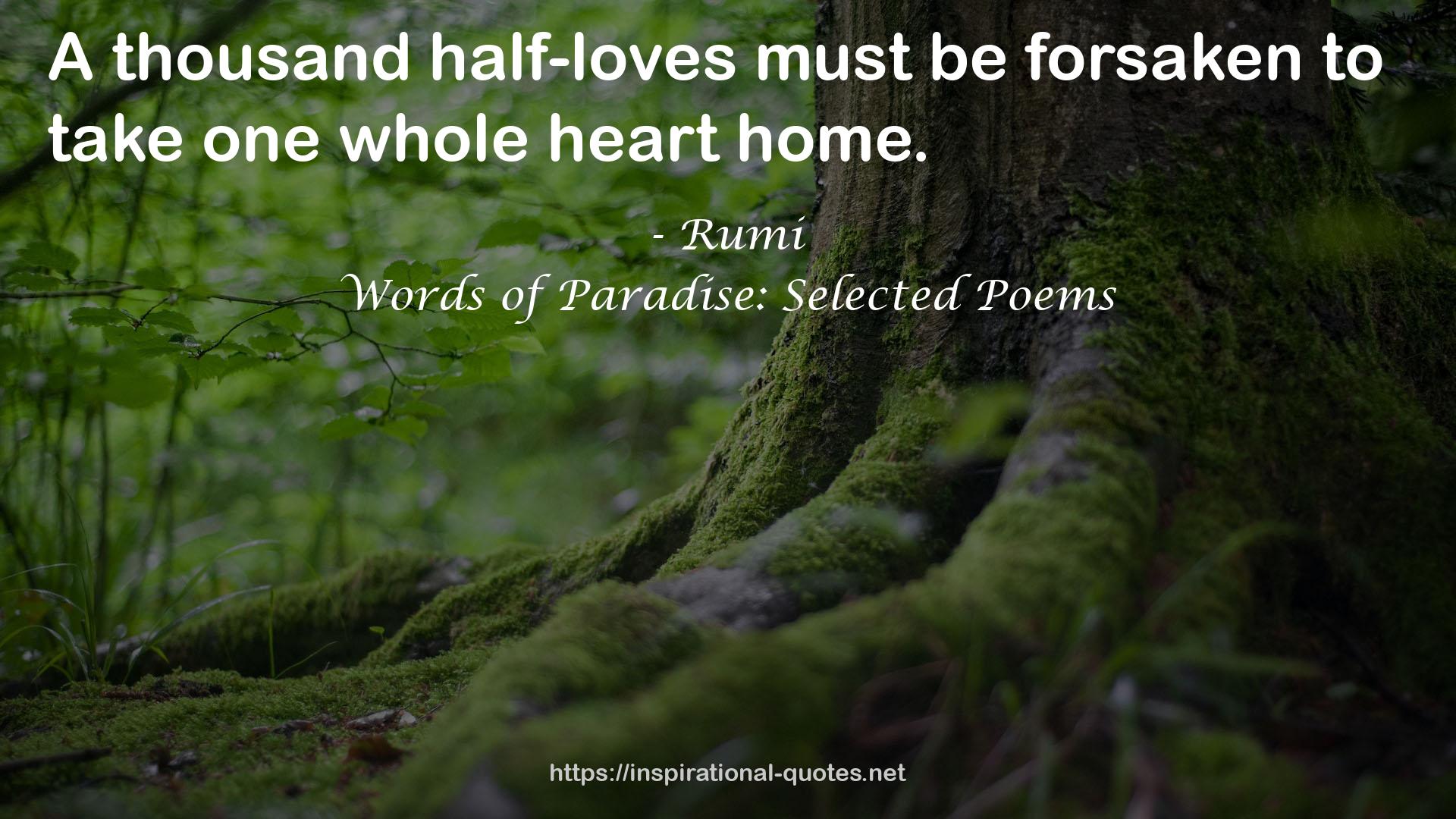 Words of Paradise: Selected Poems QUOTES