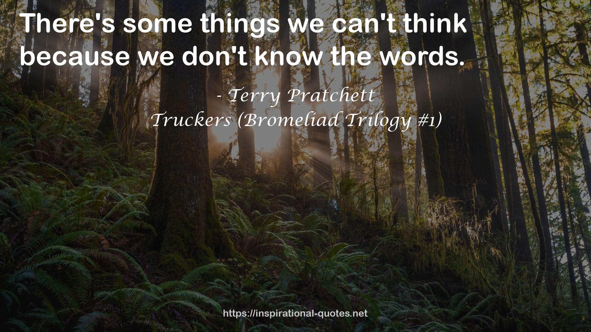 Truckers (Bromeliad Trilogy #1) QUOTES