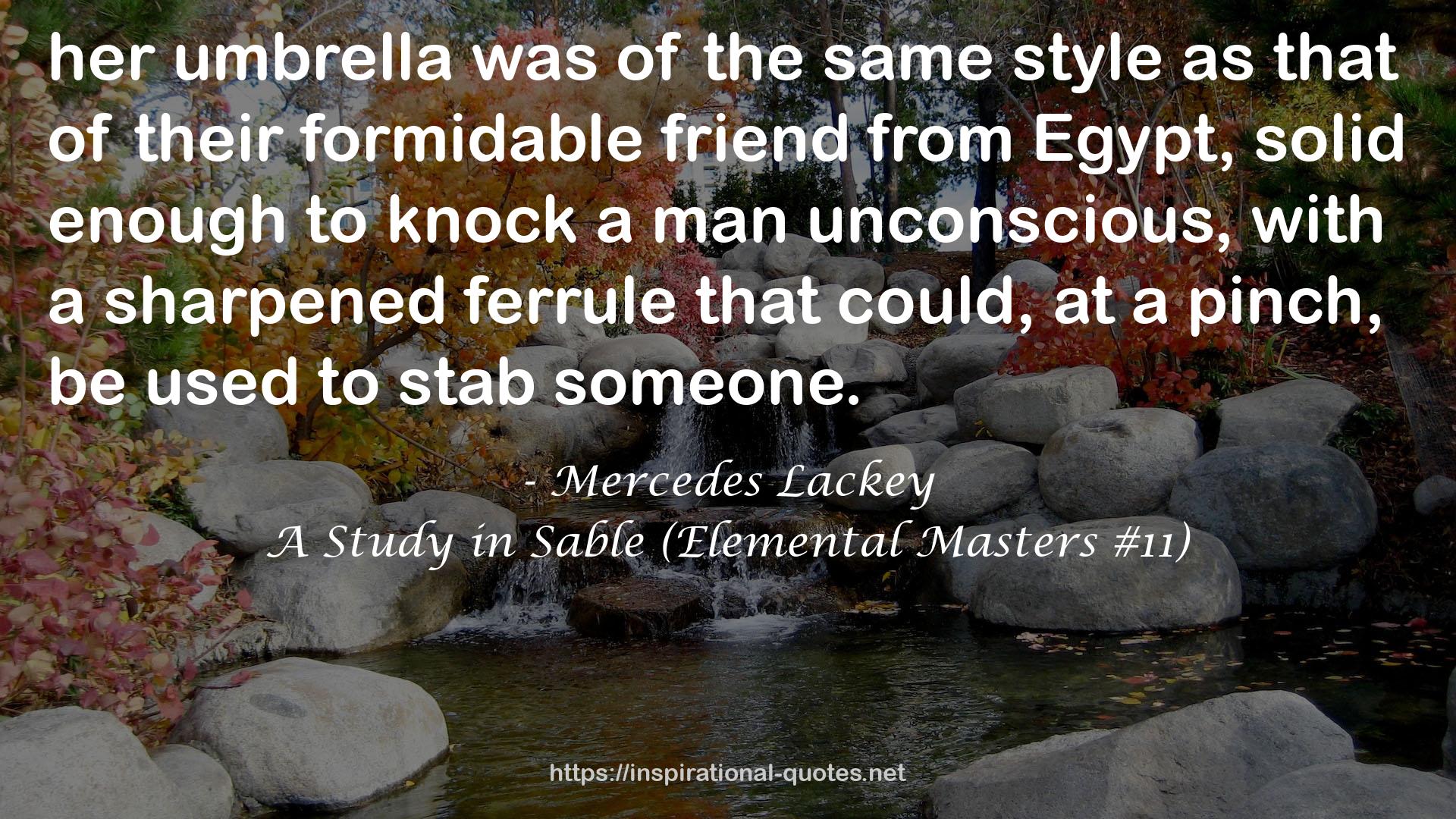 A Study in Sable (Elemental Masters #11) QUOTES