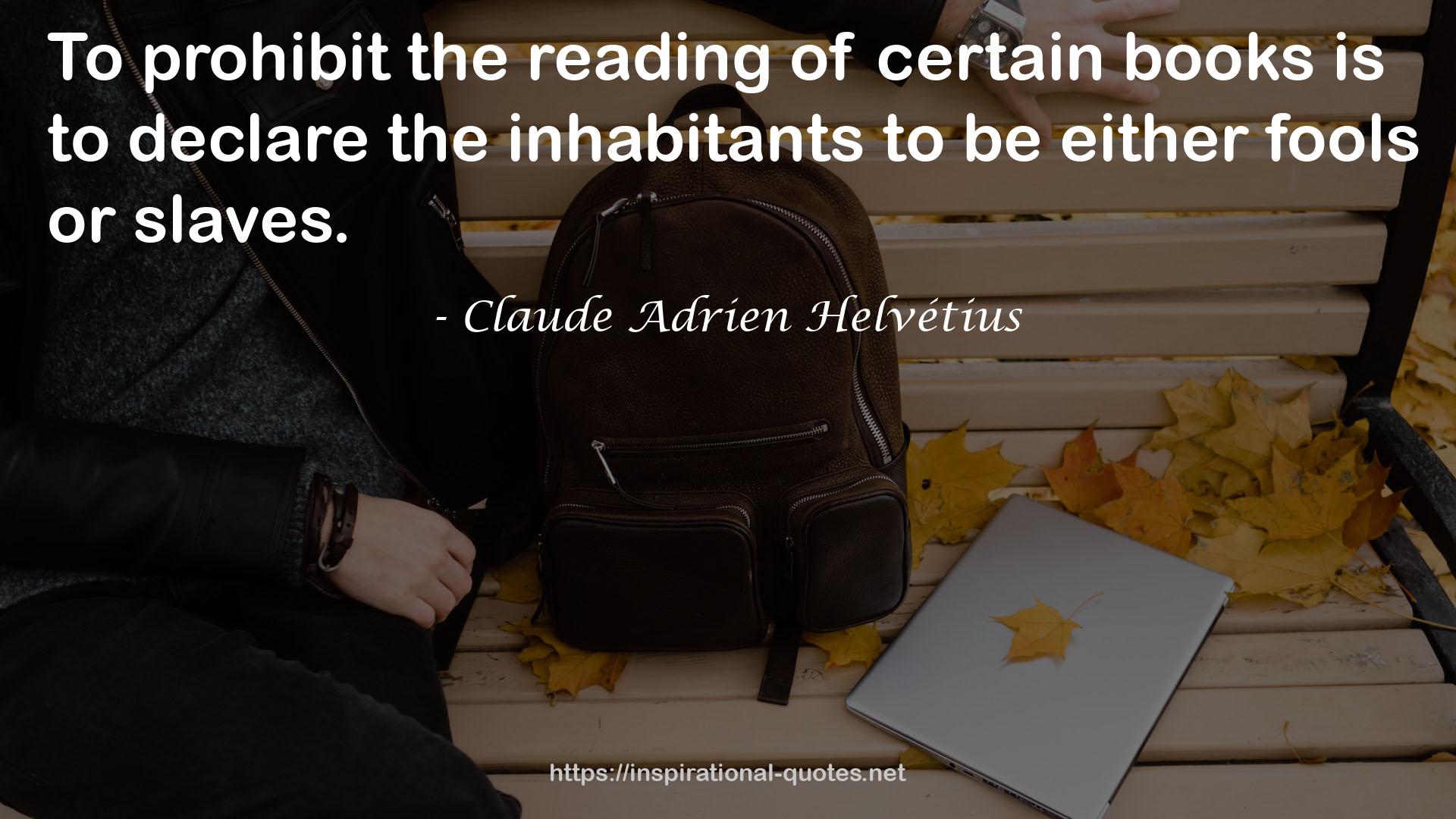 Claude Adrien Helvétius QUOTES