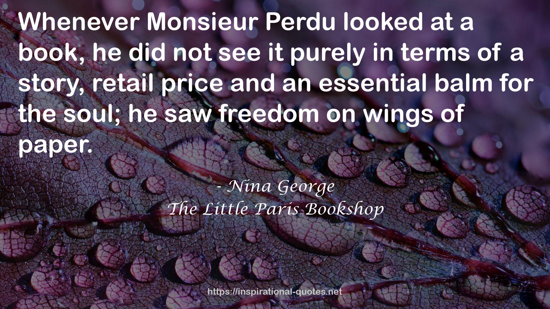 Monsieur Perdu  QUOTES