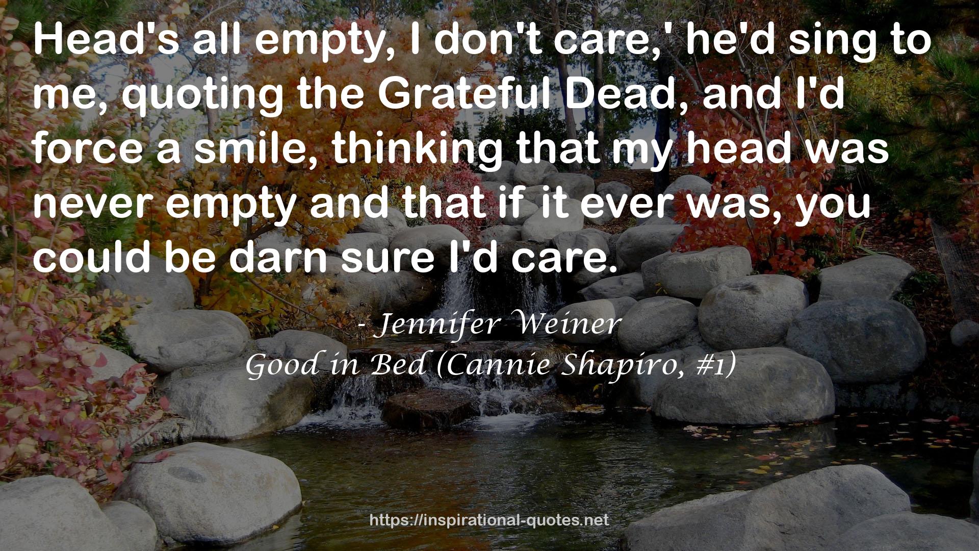 Good in Bed (Cannie Shapiro, #1) QUOTES