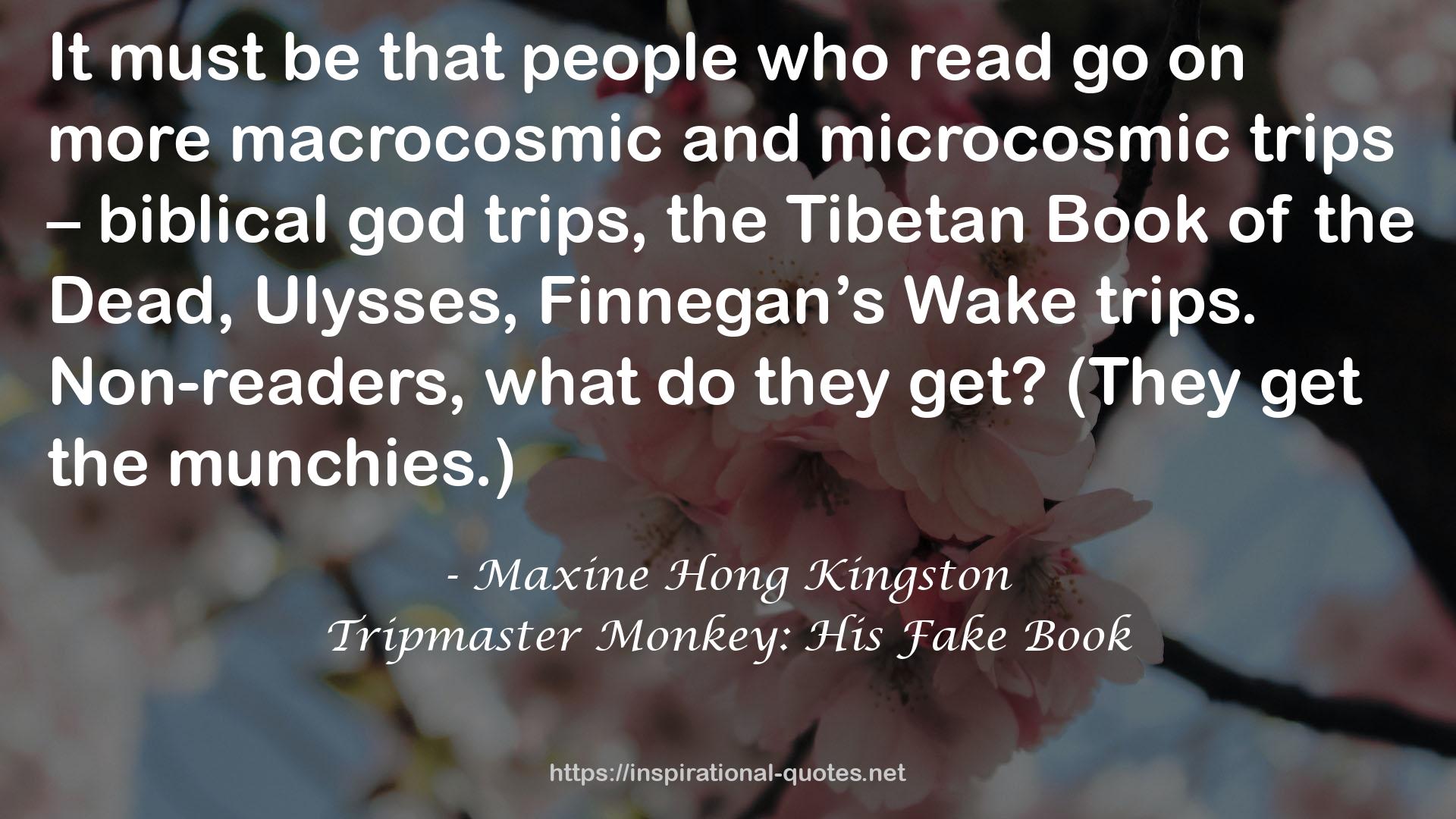 more macrocosmic and microcosmic trips  QUOTES