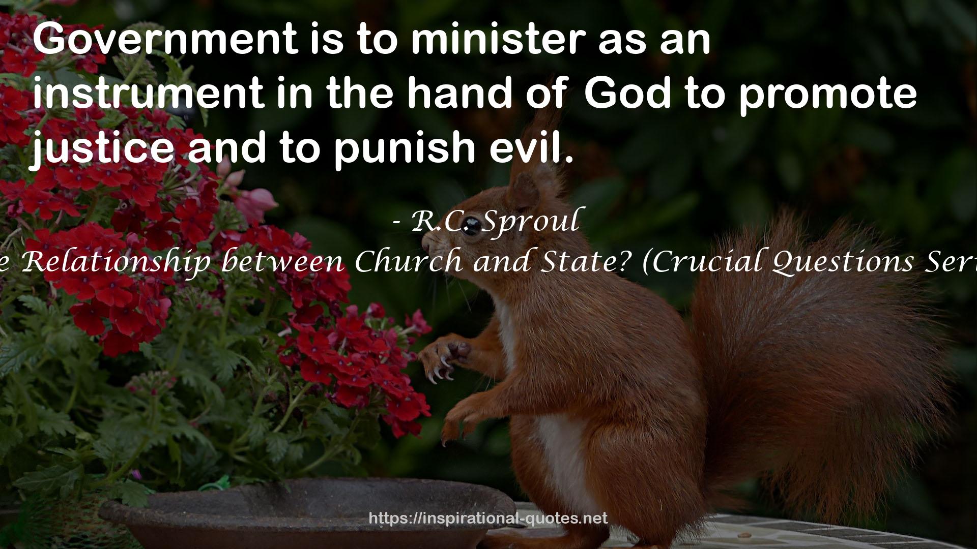 What Is the Relationship between Church and State? (Crucial Questions Series Book 19) QUOTES