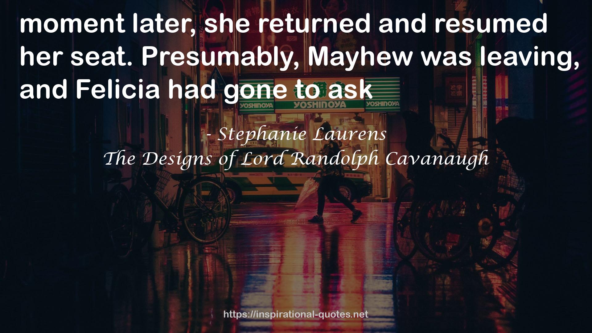 The Designs of Lord Randolph Cavanaugh QUOTES