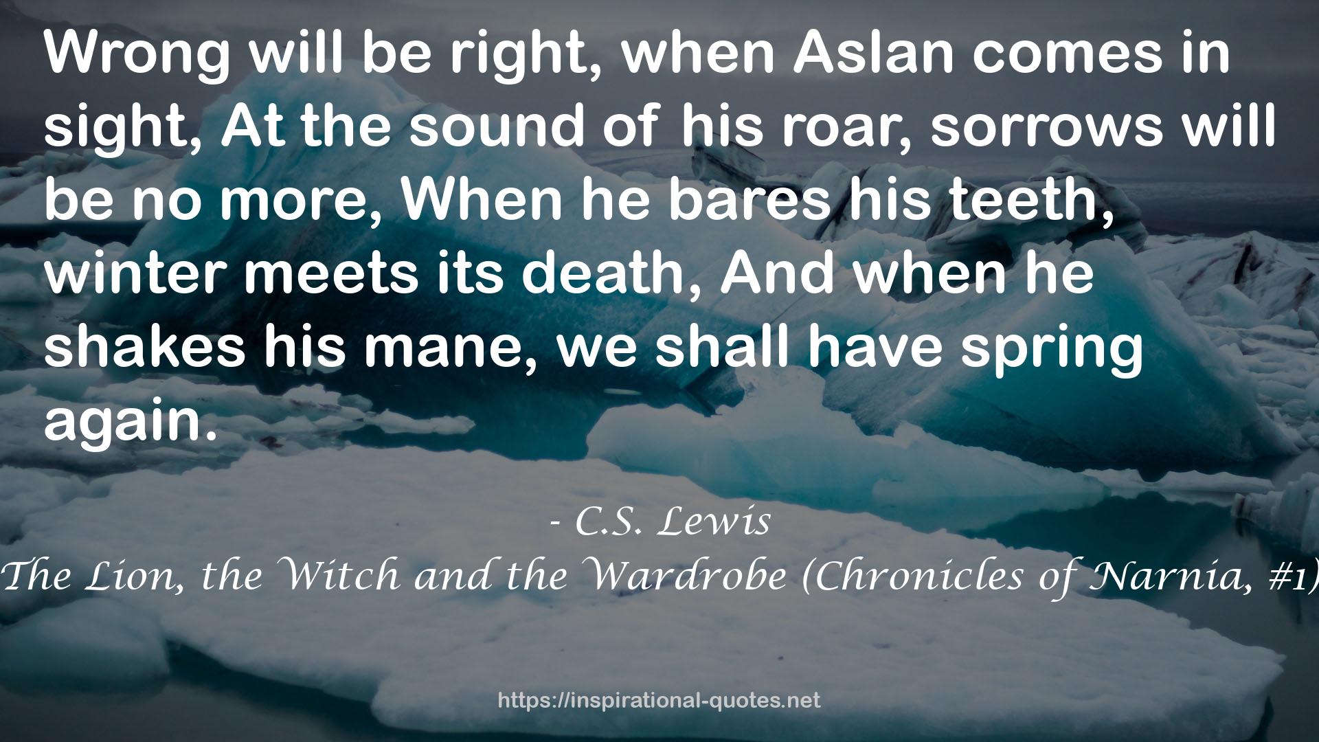 The Lion, the Witch and the Wardrobe (Chronicles of Narnia, #1) QUOTES