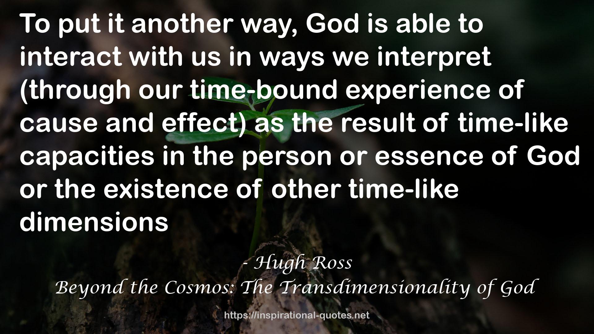 Beyond the Cosmos: The Transdimensionality of God QUOTES
