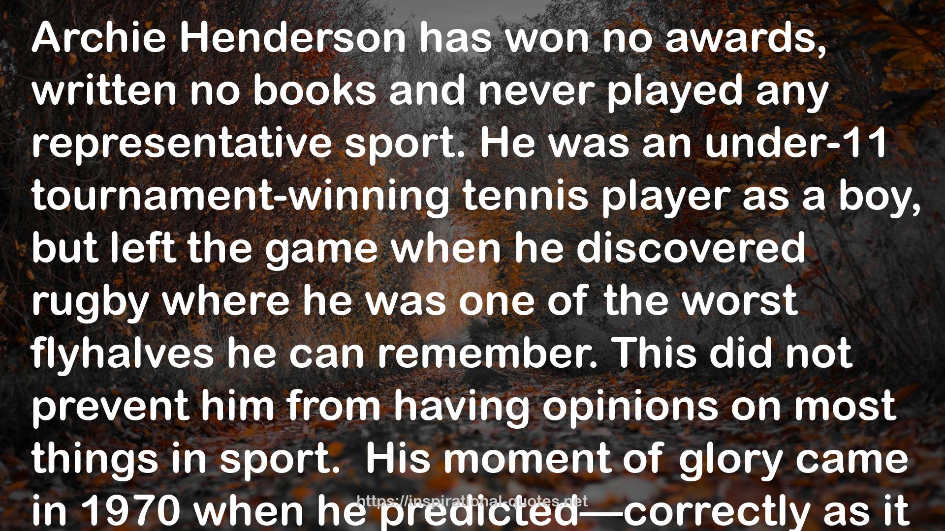 Archie Henderson QUOTES