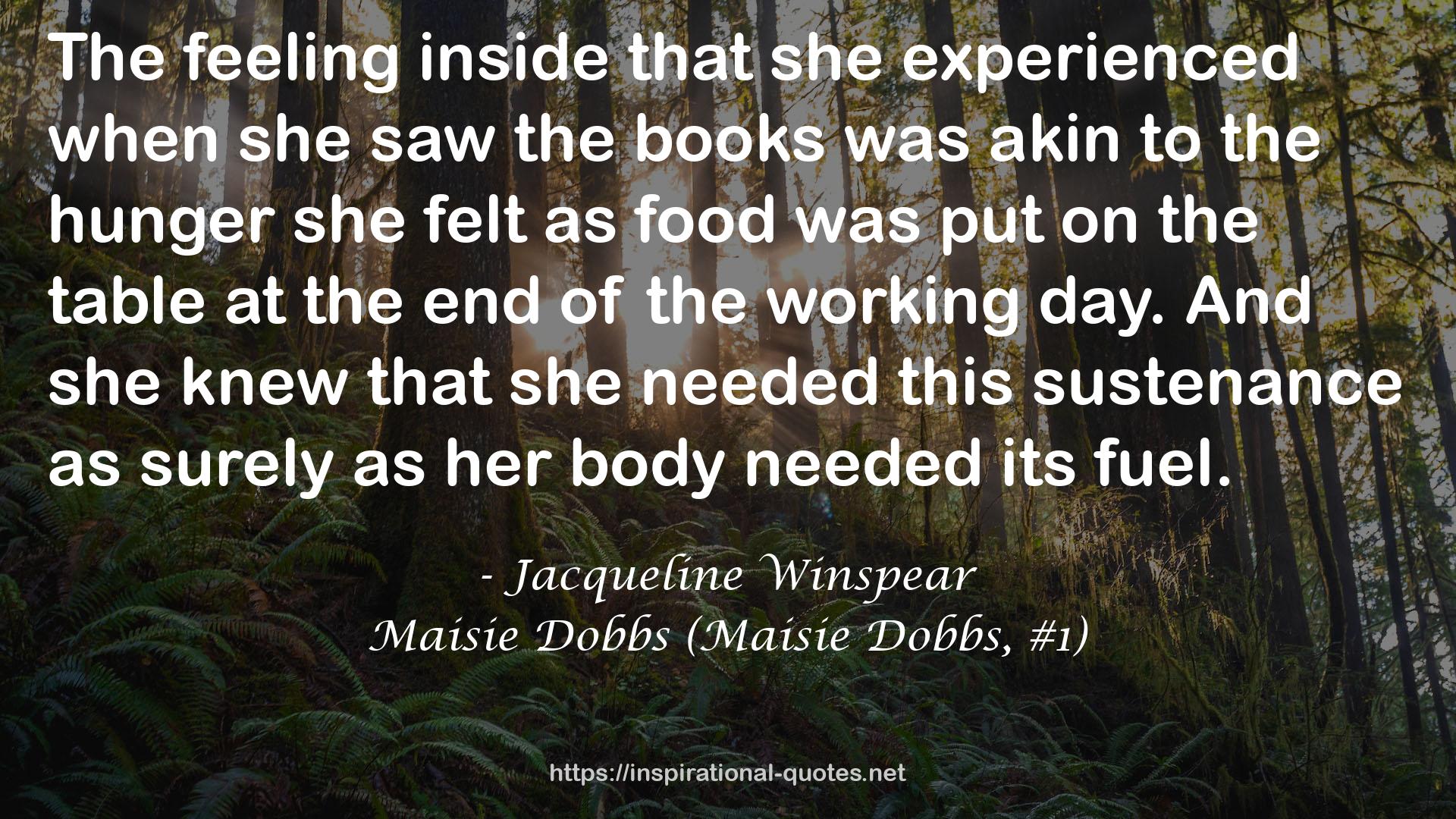 Maisie Dobbs (Maisie Dobbs, #1) QUOTES