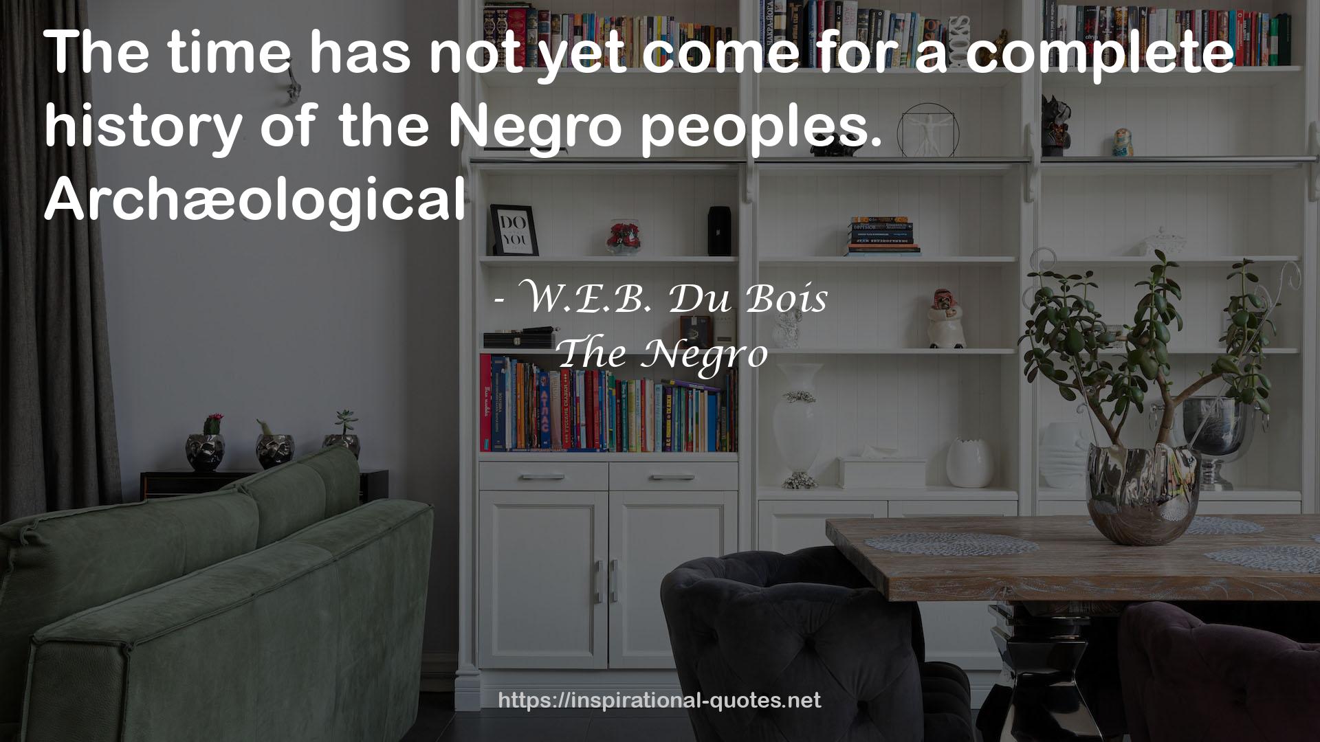 The Negro QUOTES