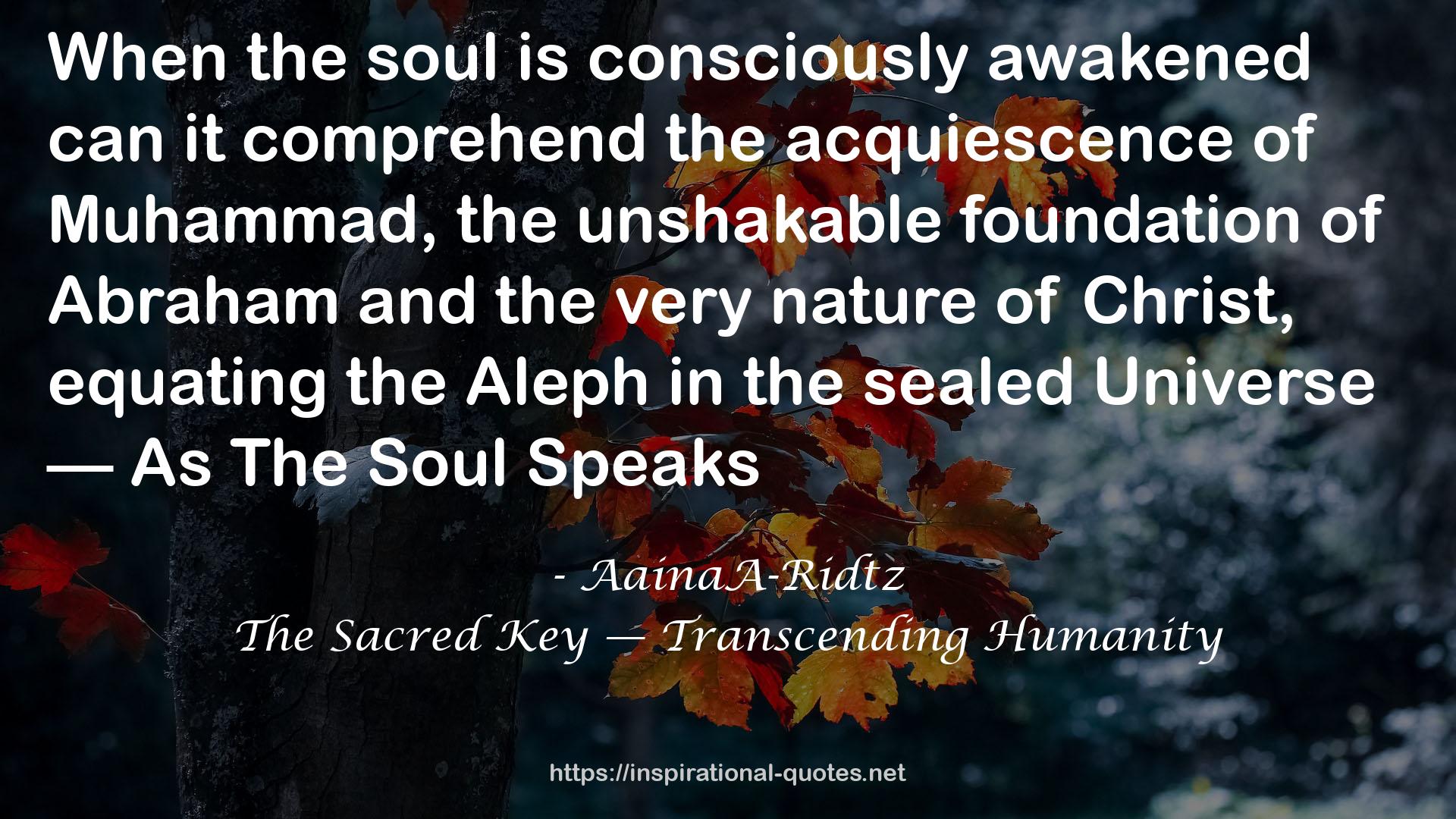 The Sacred Key — Transcending Humanity QUOTES
