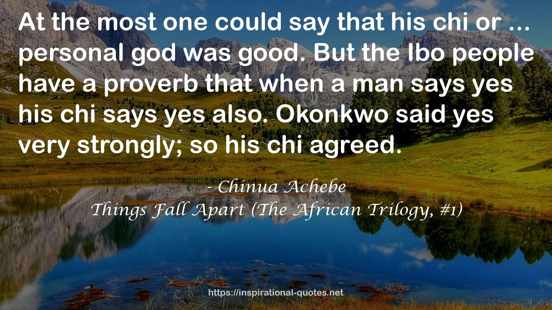 Things Fall Apart (The African Trilogy, #1) QUOTES