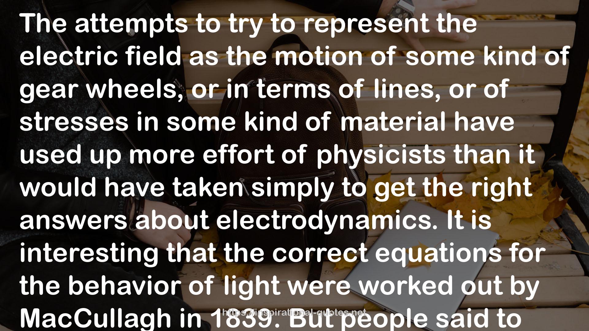 The Feynman Lectures on Physics Vol 2 QUOTES