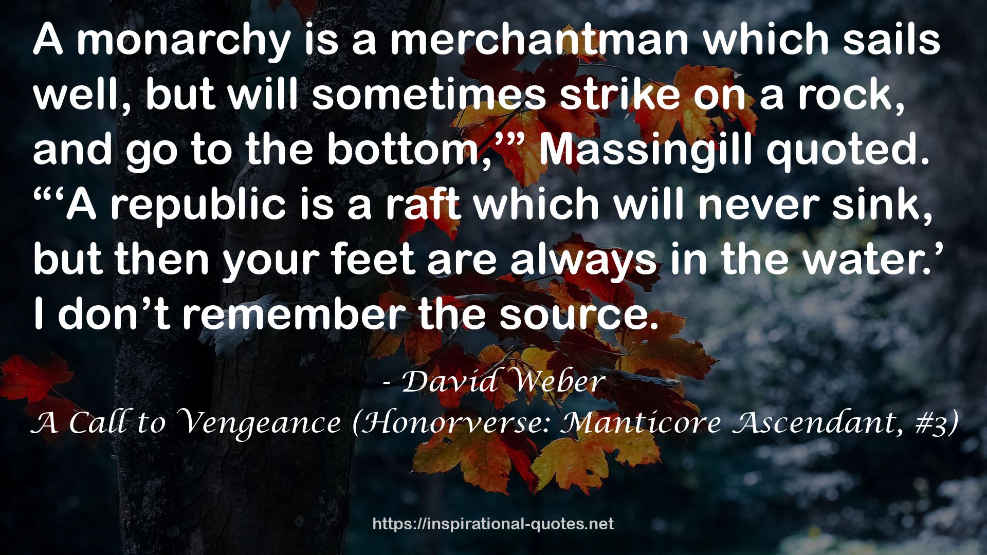 A Call to Vengeance (Honorverse: Manticore Ascendant, #3) QUOTES