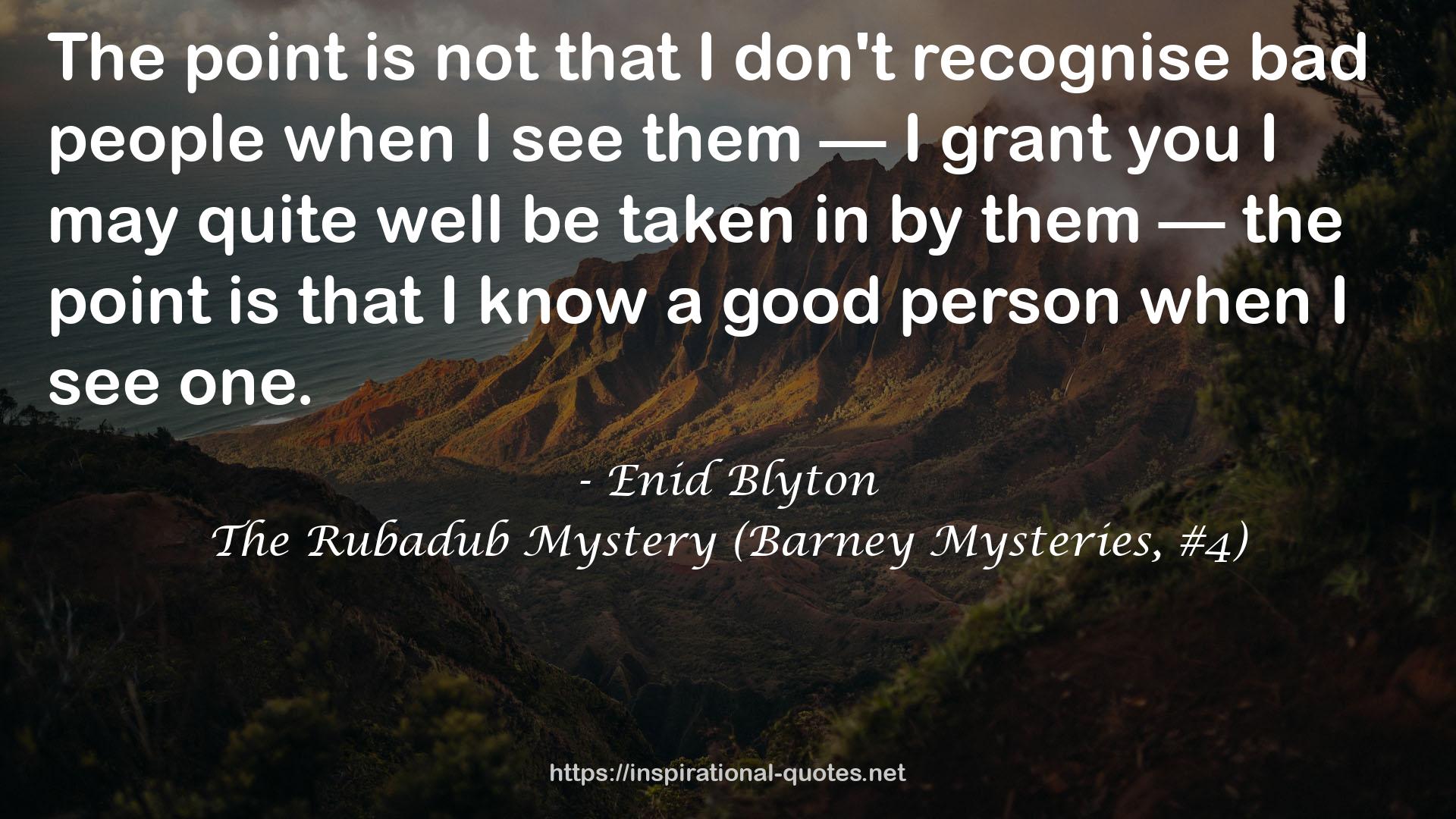 The Rubadub Mystery (Barney Mysteries, #4) QUOTES