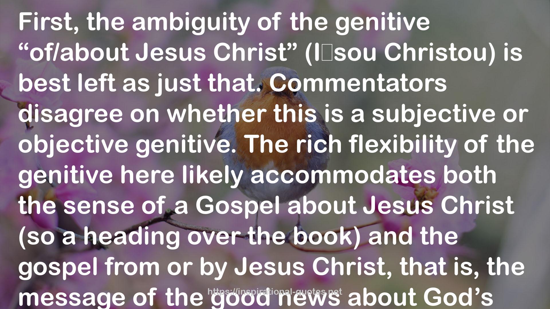 Reading the Gospels Wisely: A Narrative and Theological Introduction QUOTES