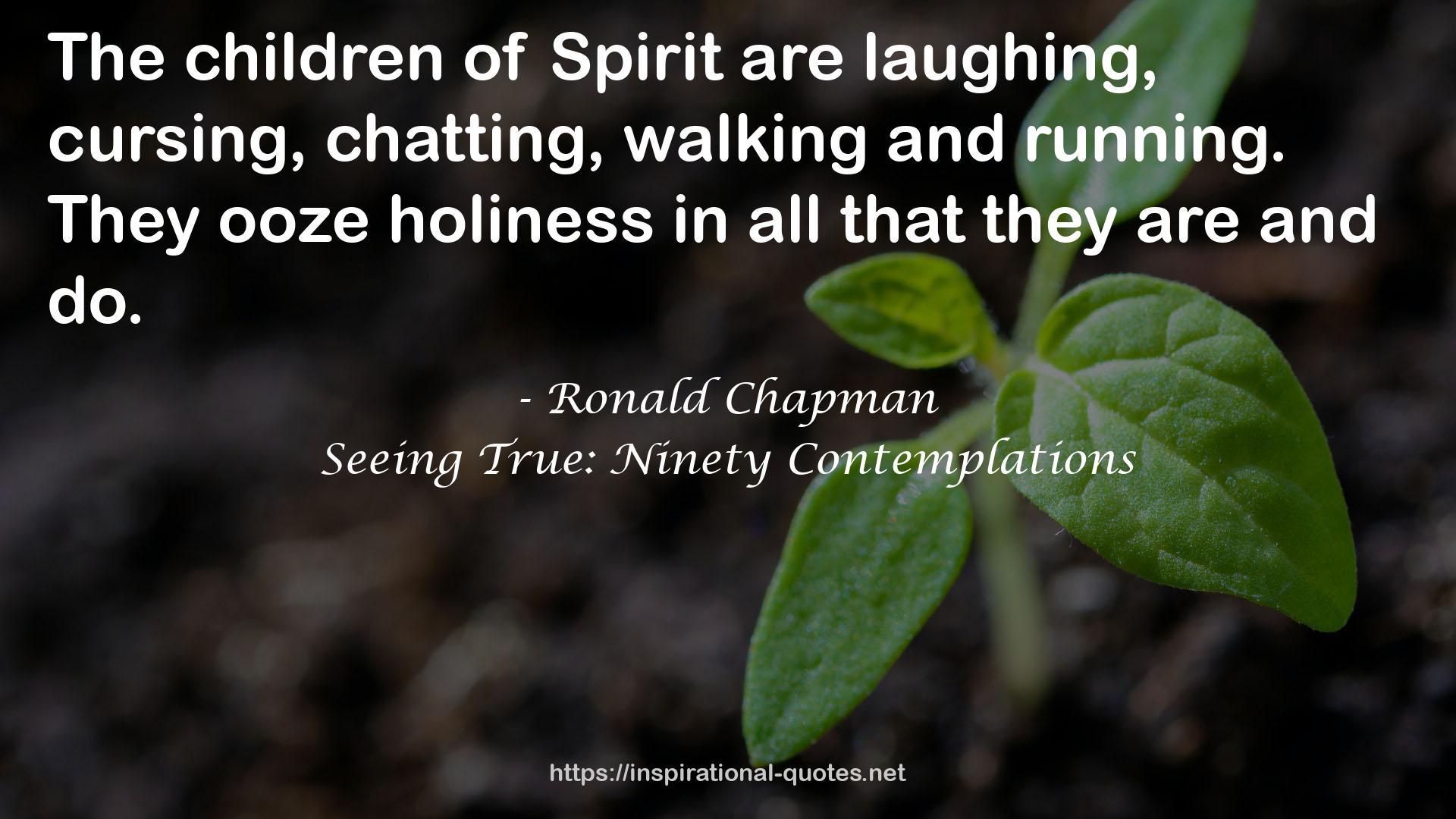 Ronald Chapman QUOTES