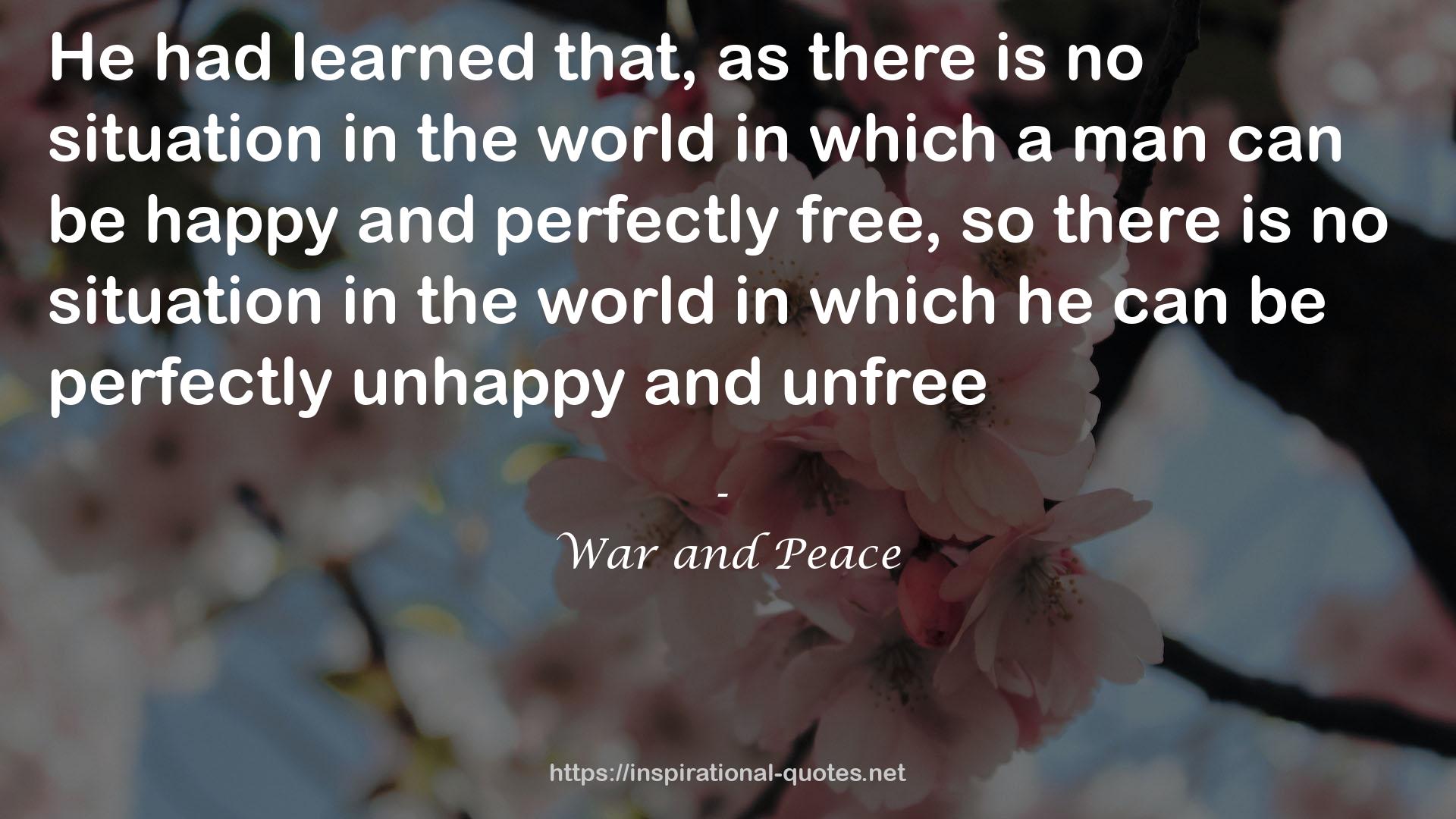 War and Peace QUOTES