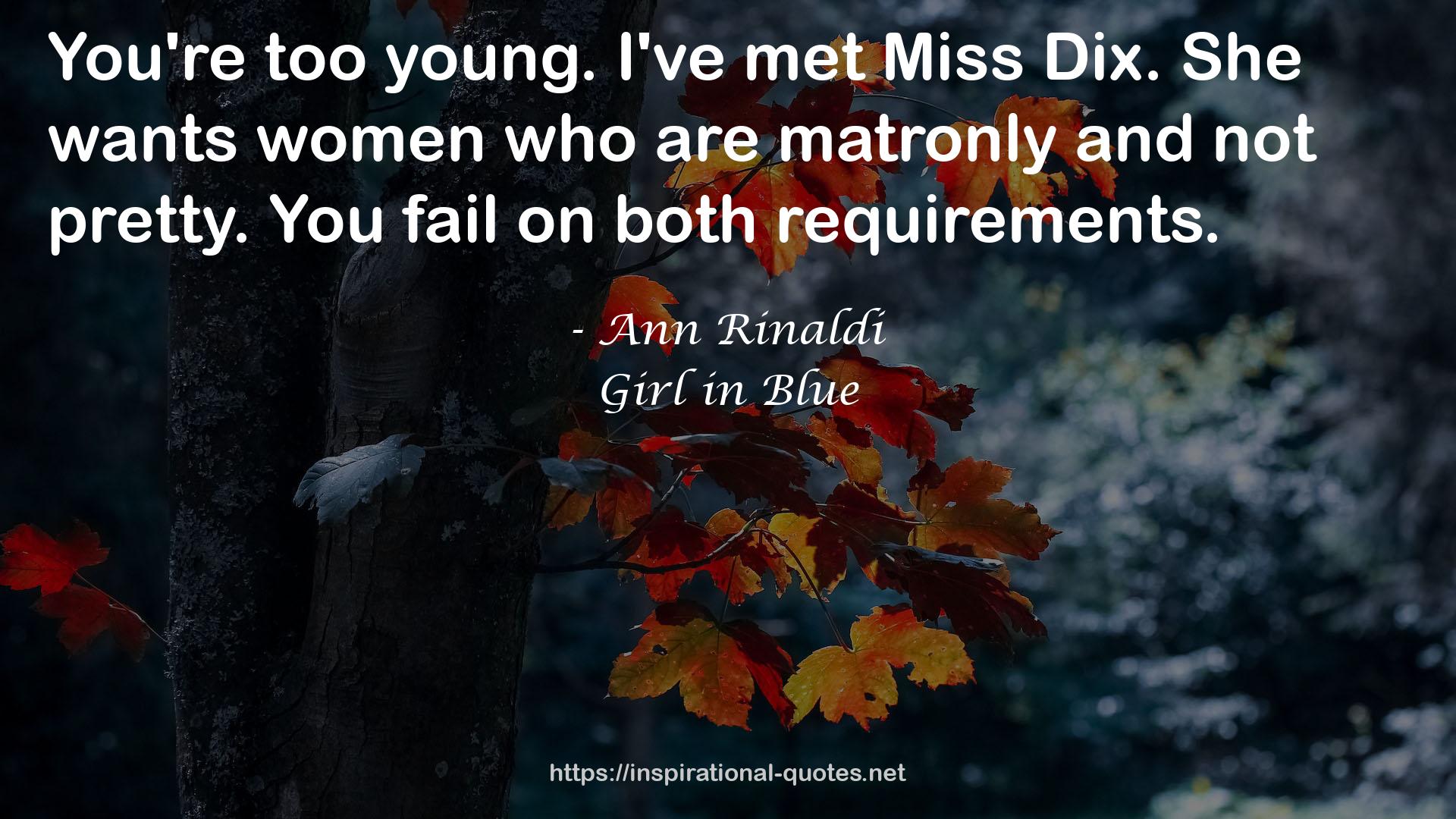 Girl in Blue QUOTES