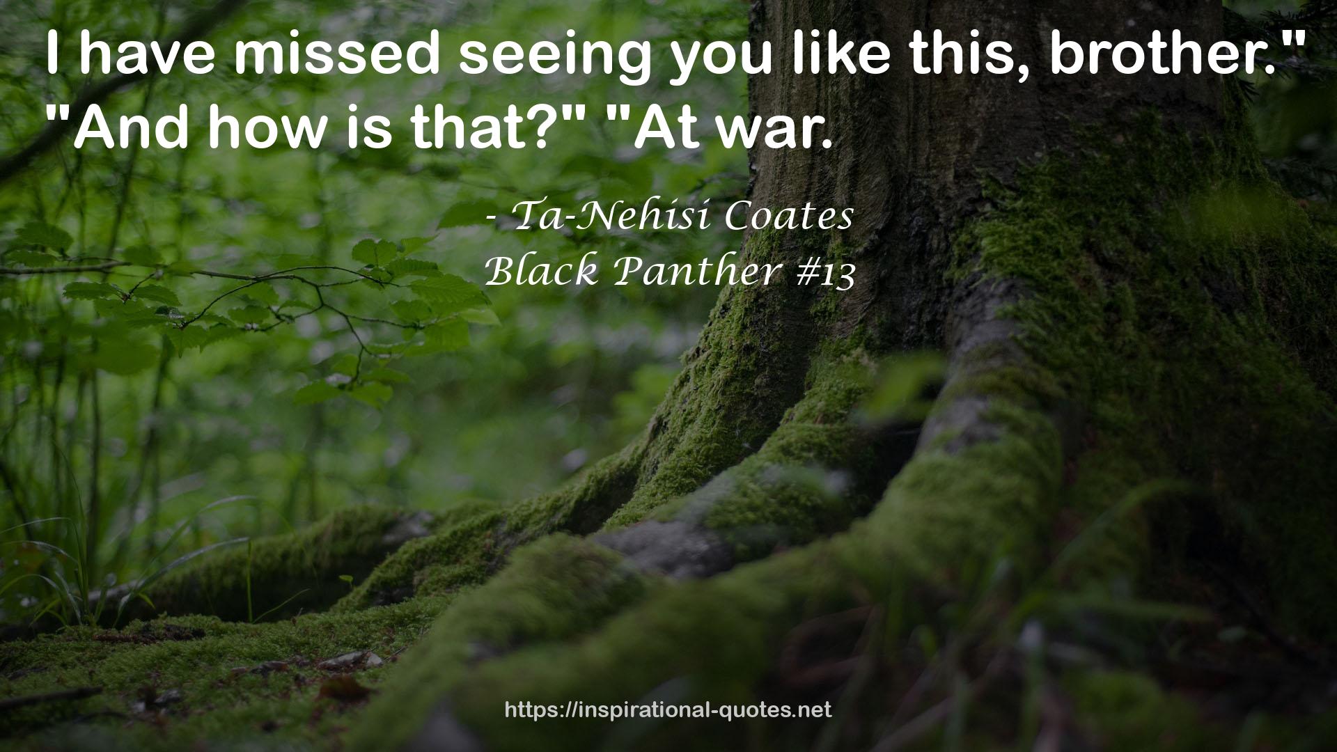 Black Panther #13 QUOTES