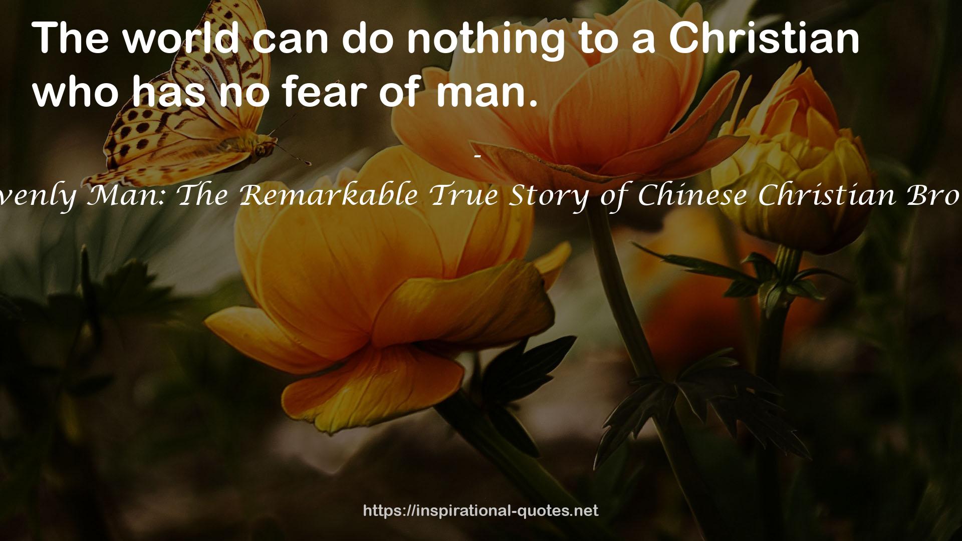 The Heavenly Man: The Remarkable True Story of Chinese Christian Brother Yun QUOTES