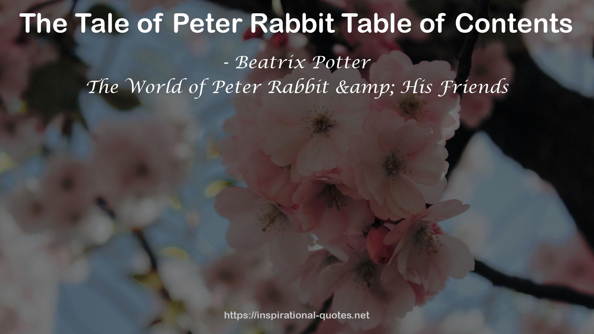 The World of Peter Rabbit & His Friends QUOTES